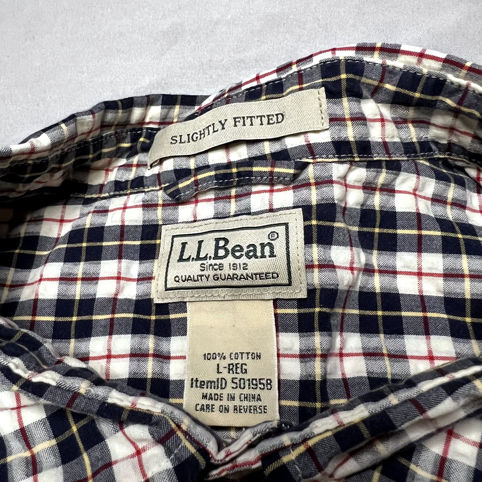 L.L. Bean L.L. Bean Slightly Fitted Plaid Shirt Large Regular Size US L / EU 52-54 / 3 - 3 Thumbnail