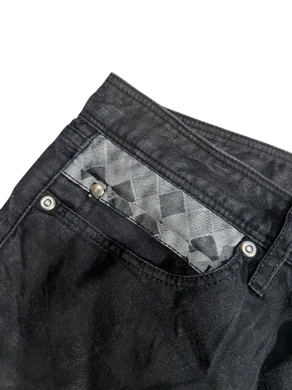 semanticdesign Semantic Design Black Punk Denim Pants Size US 33 - 10 Thumbnail