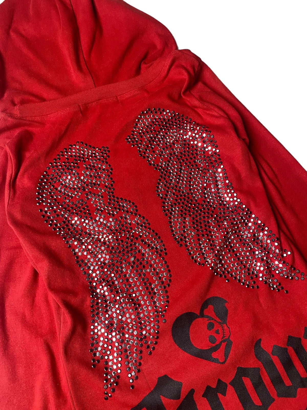 Hysteric Glamour Fine Motion Skull Wings Studded Hoodie Size US XXS / EU 40 - 3 Thumbnail