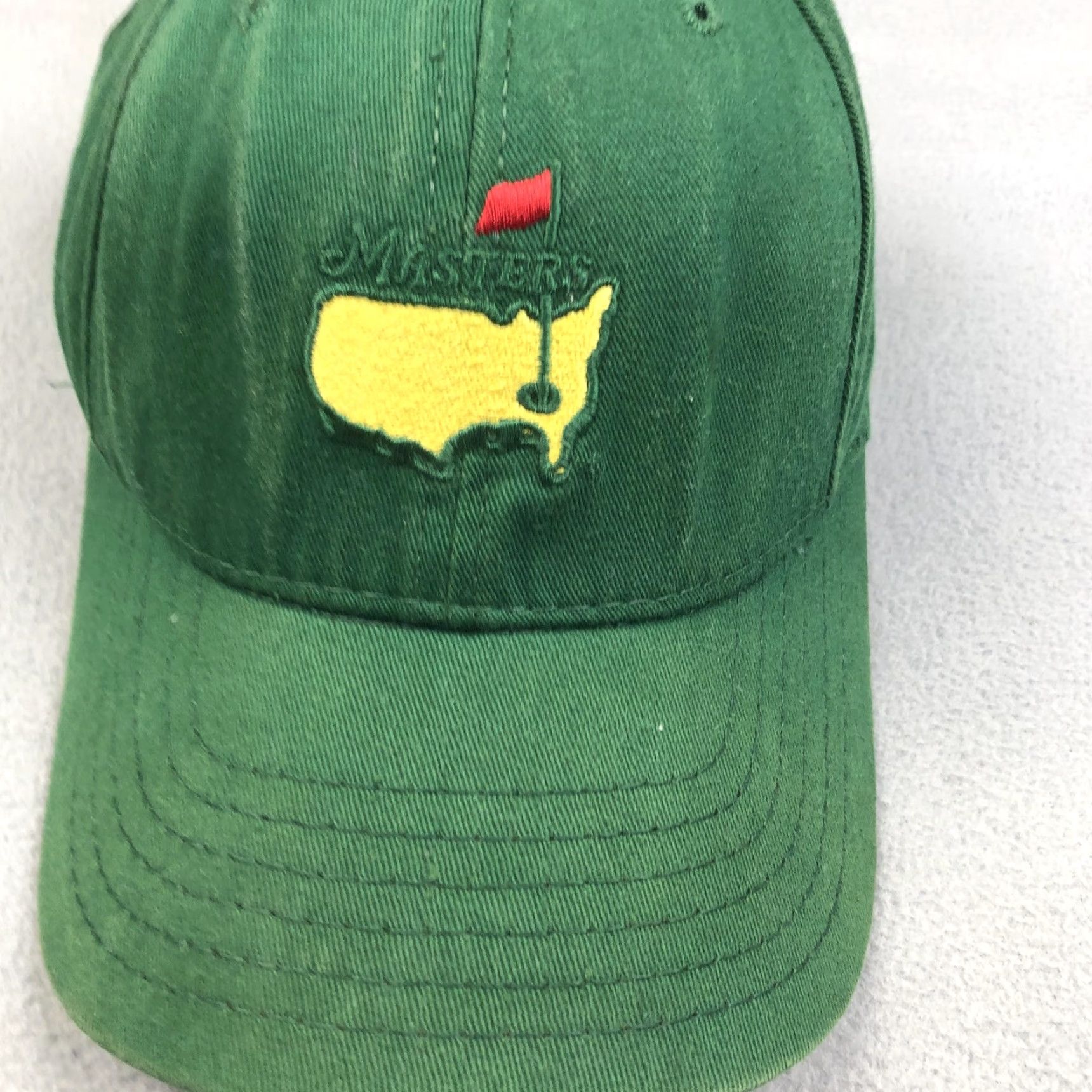 American Needle VINTAGE American Needle Masters Hat Green Leather Strap Back Golf 90s Men One Size Green Cotton Twill Hat Size ONE SIZE - 3 Thumbnail