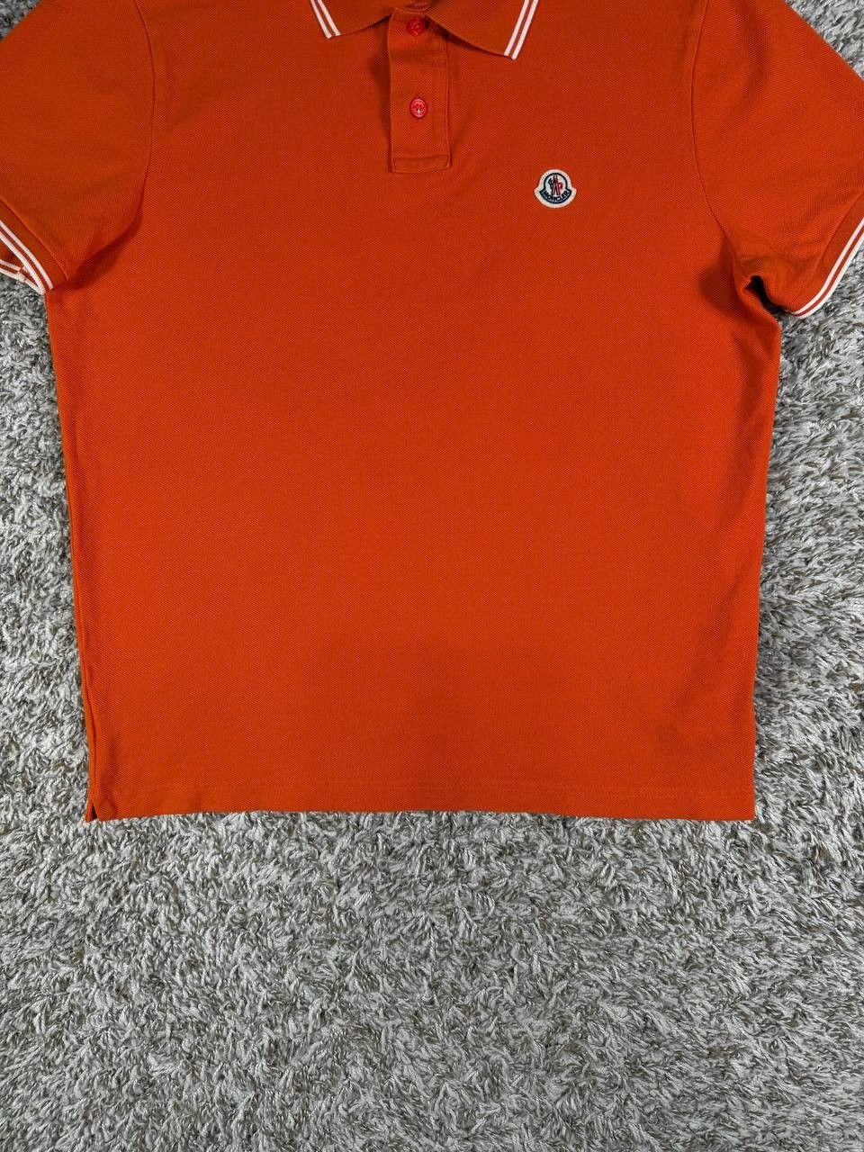 Moncler Moncler Classic Logo Orange Polo Shirt Size US M / EU 48-50 / 2 - 3 Thumbnail