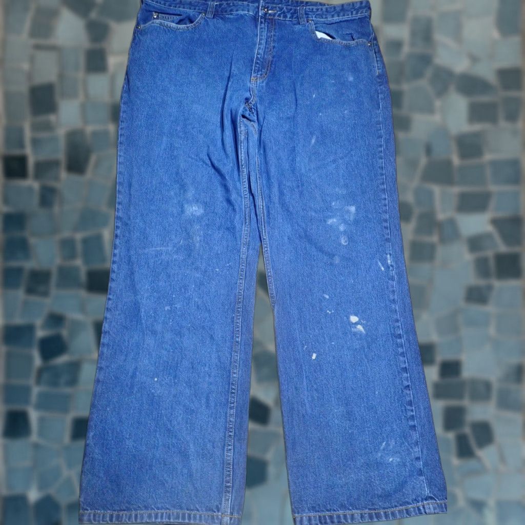 Vintage Duluth Men's Weekender Jeans BallRoom Distressed 42x32 Jeans Regular Denim 5-Pocket Blue 43" Waist 31" Inseam Mens Straight Vintage Size US 42 / EU 58 - 1 Thumbnail