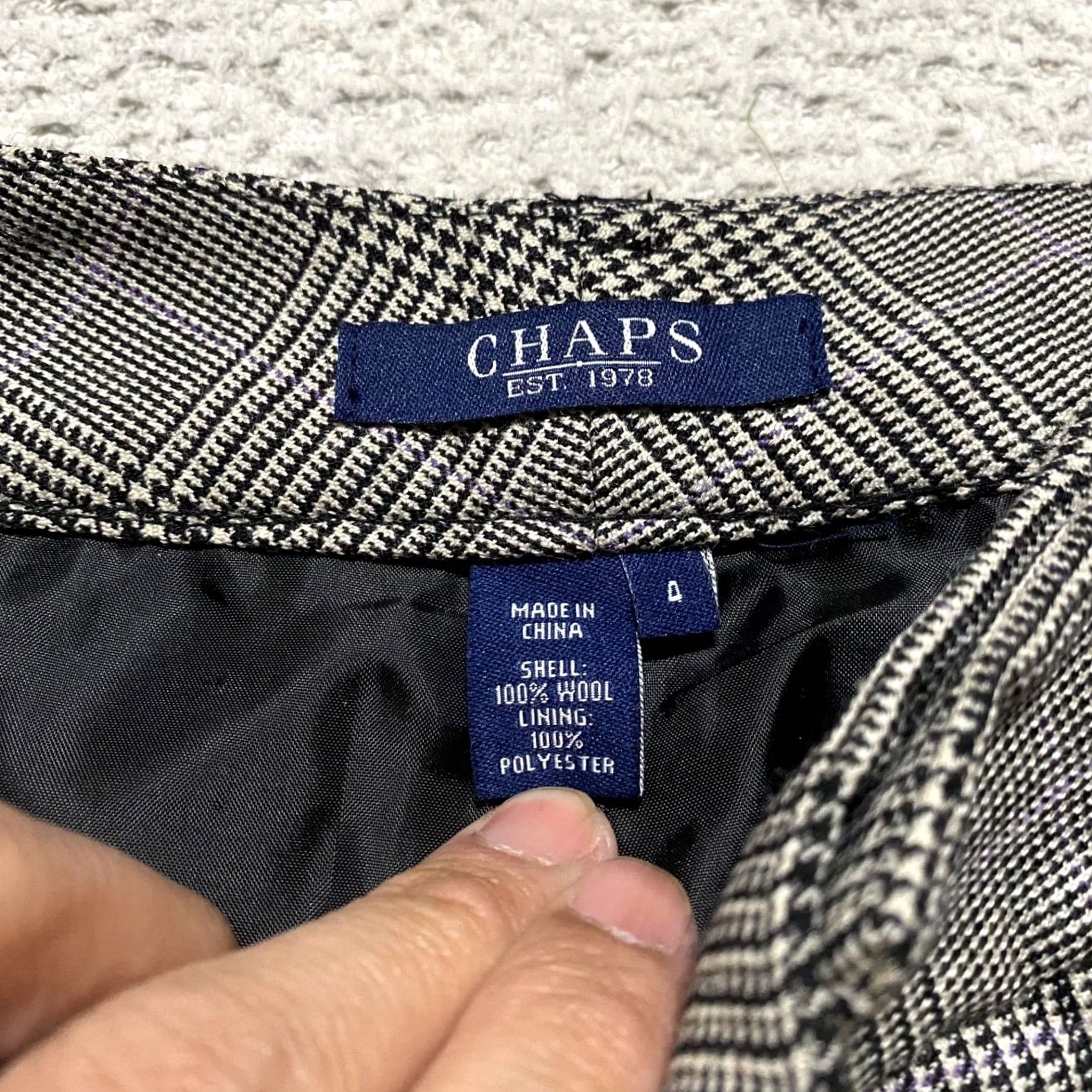 Chaps Chaps Gray Plaid Dress Pants Wide-Leg NWT Women'sSize 4 Office Wool Lined Pockets B J Sz? Size 27" / US 4 / IT 40 - 3 Thumbnail