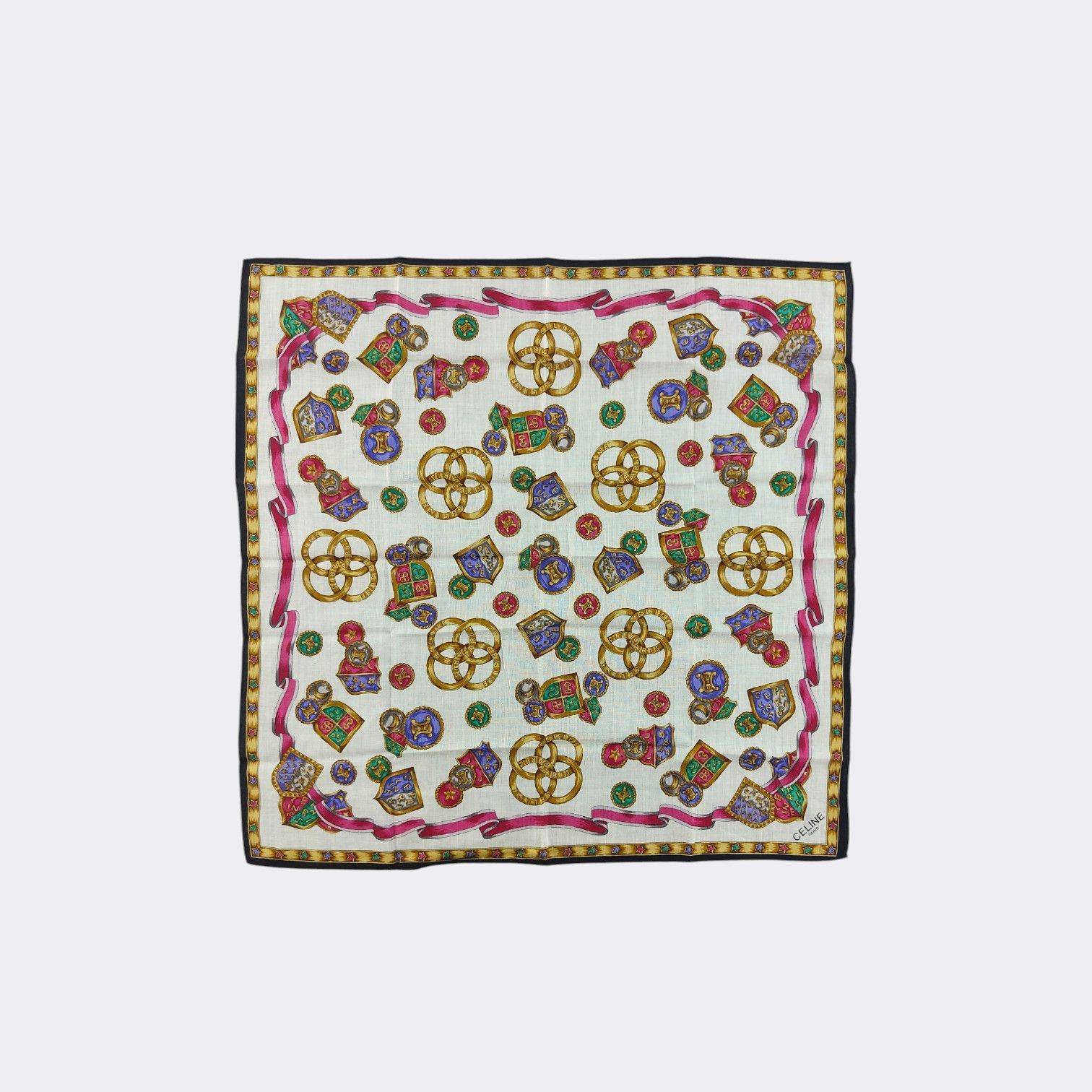 Celine Vintage Celine Handkerchief Neckerchief Bandana H097D Size ONE SIZE - 1 Thumbnail