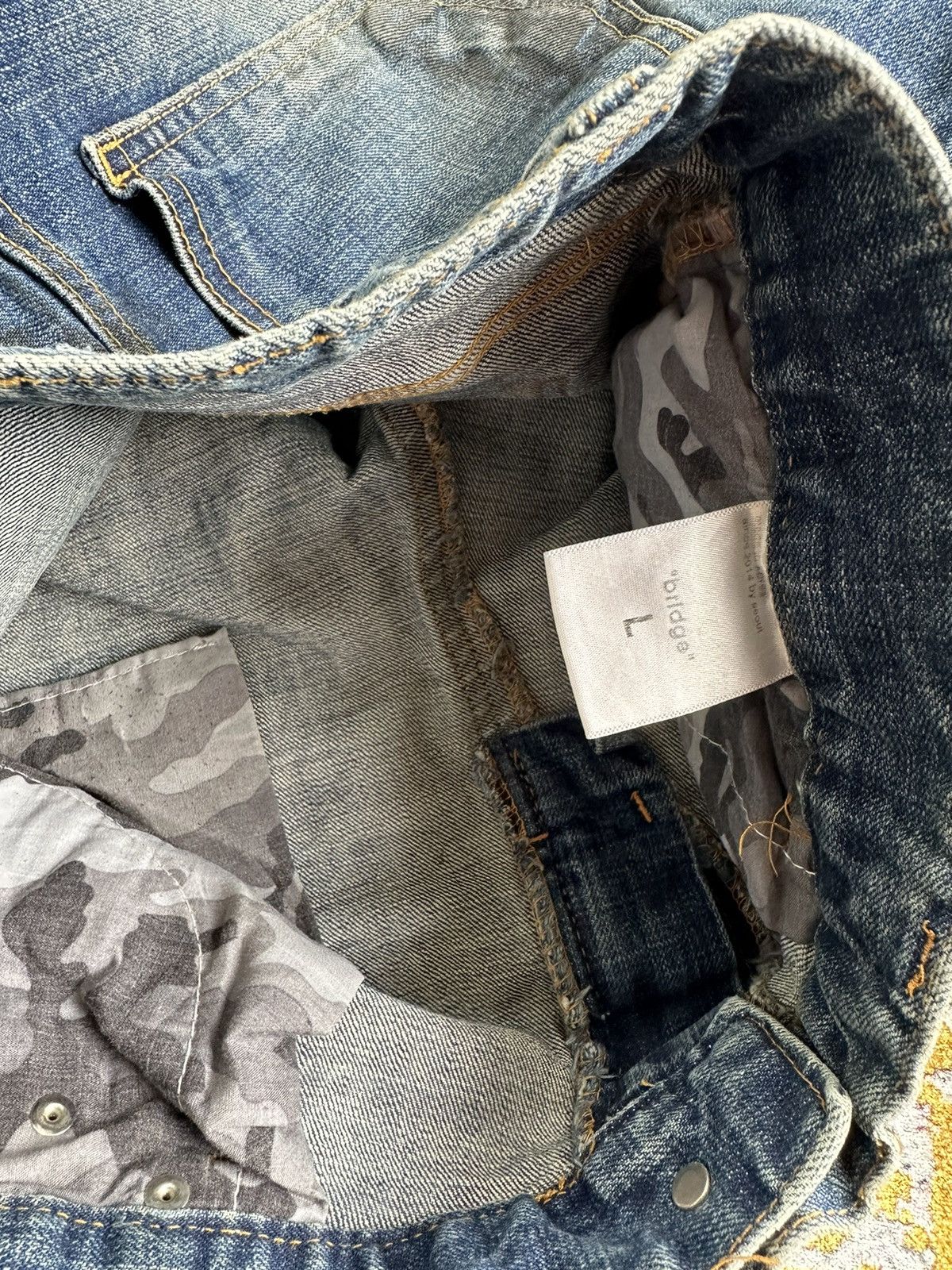 Hysteric Glamour ARCHIVE BRIDGE DISTRESSED WASHED JEANS SECTION PUNK STYLE Size US 31 - 8 Thumbnail