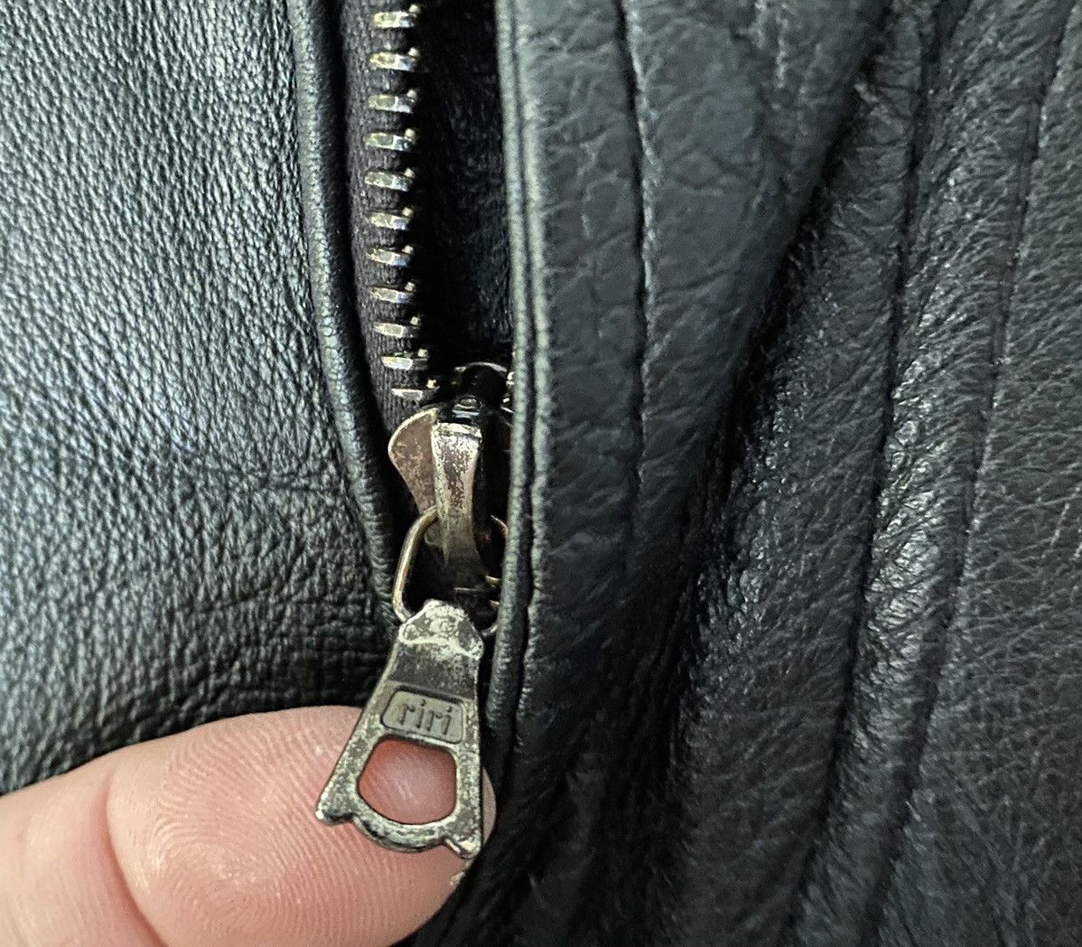 NO ID 2000s Lamb Leather Rider Zipper pants Size US 33 - 8 Thumbnail