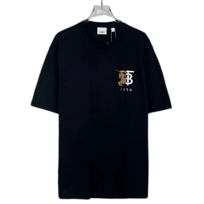 Burberry Burberry Burberry Black Cotton Short Sleeve T-Shirt-2507 Size M / US 6-8 / IT 42-44 - 1 Thumbnail