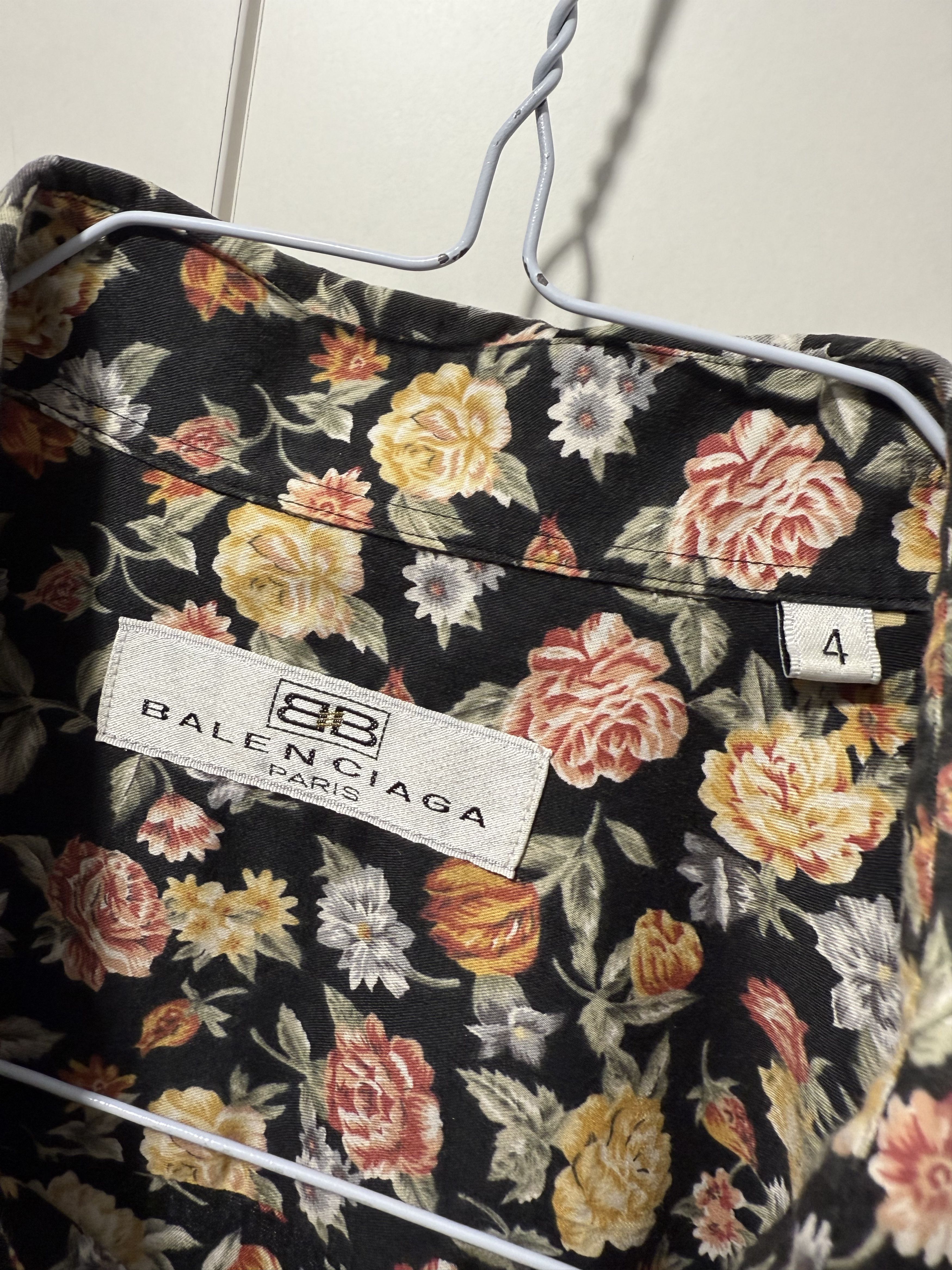 Balenciaga Rare Vintage Balenciaga Floral Shirt (L) Size US L / EU 52-54 / 3 - 2 Thumbnail