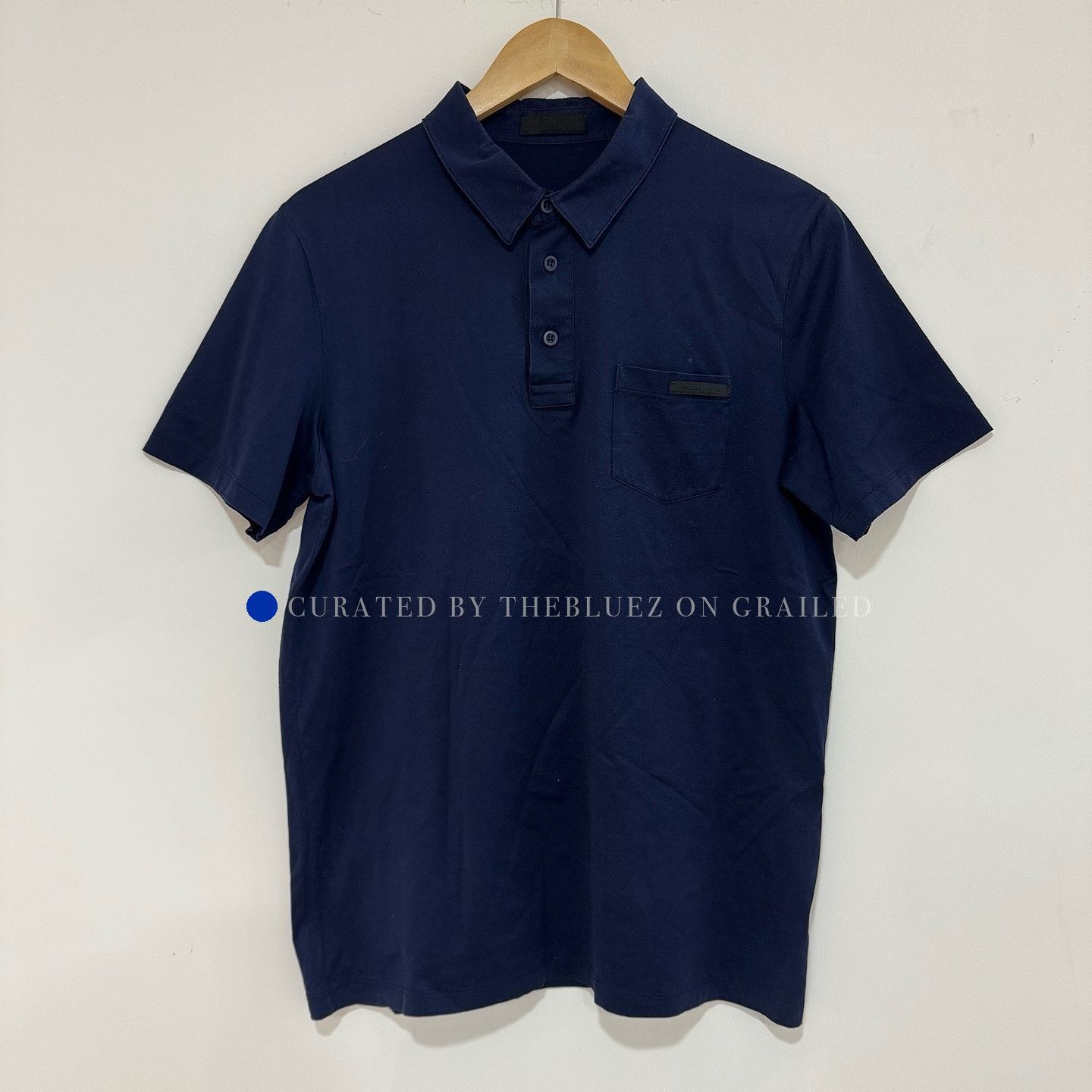 Prada Blue Short Sleeve Polo Shirt Size M Size US M / EU 48-50 / 2 - 1 Thumbnail