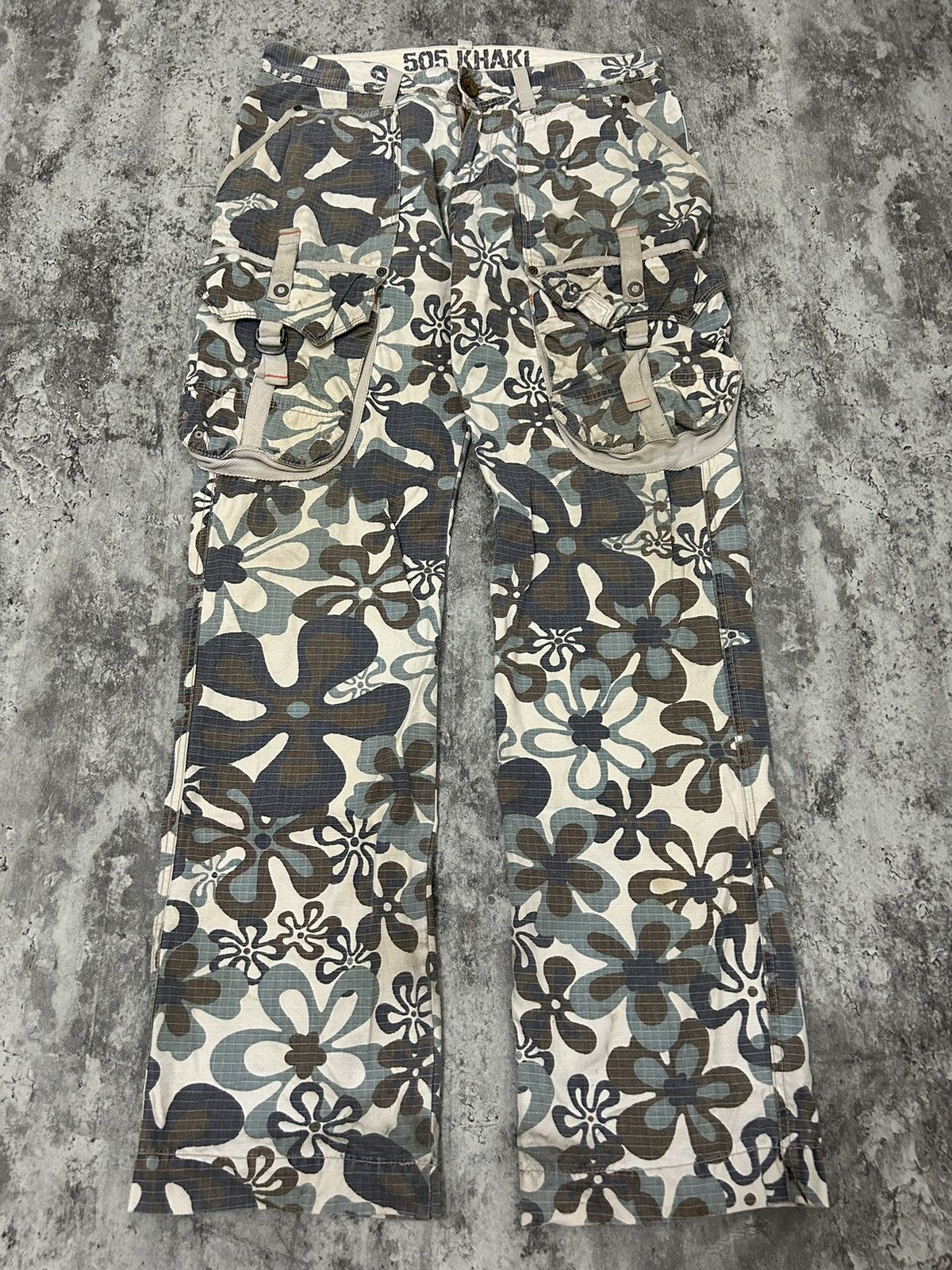 Edwin × Hysteric Glamour × Japanese Brand Edwin 505 Flower Multipocket Cargo Pants Size US 32 / EU 48 - 3 Thumbnail