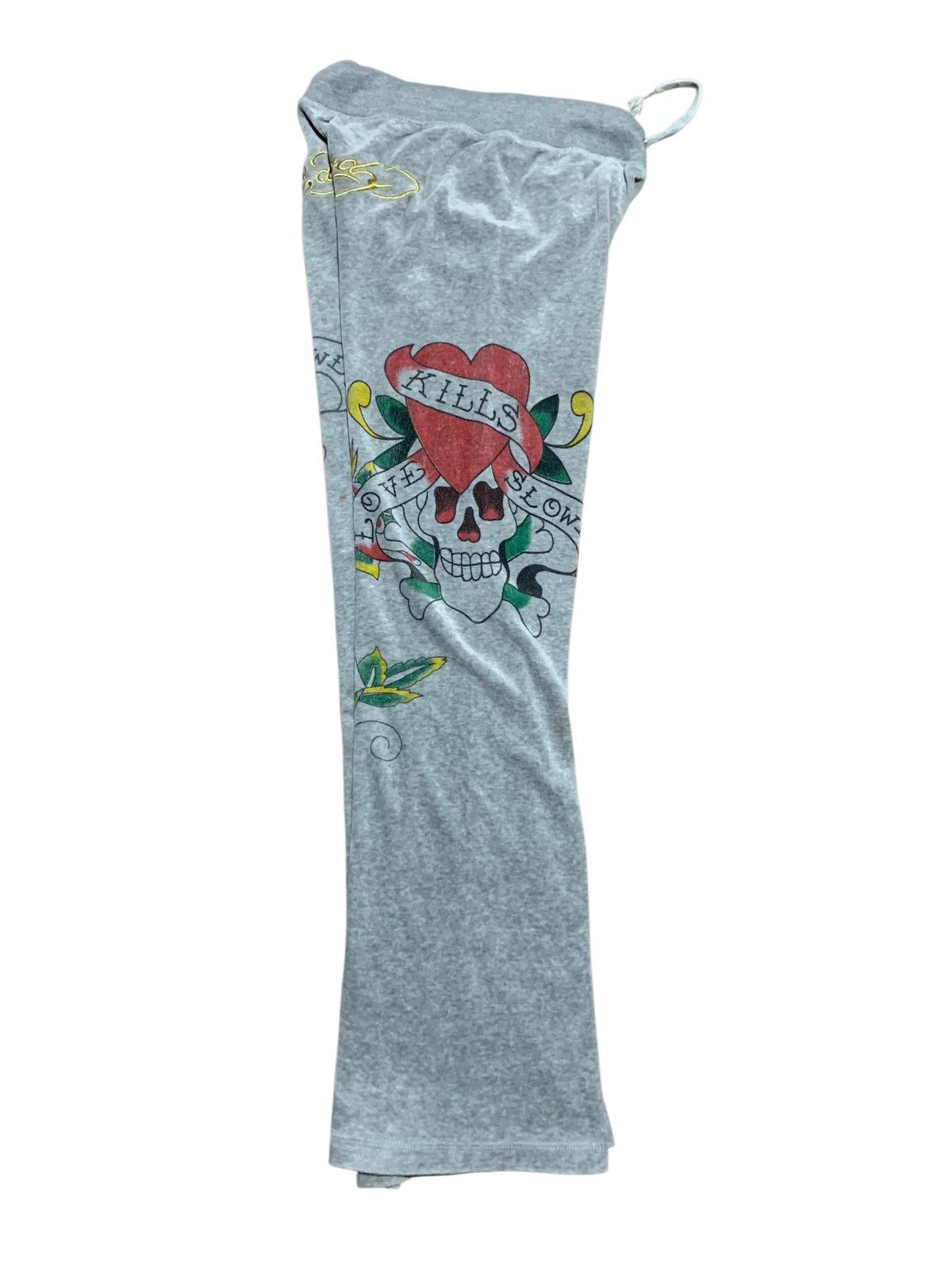 Ed Hardy Vintage Ed Hardy LOVE KILLS SLOWLY flared sweat pants Size US 28 / EU 44 - 9 Thumbnail