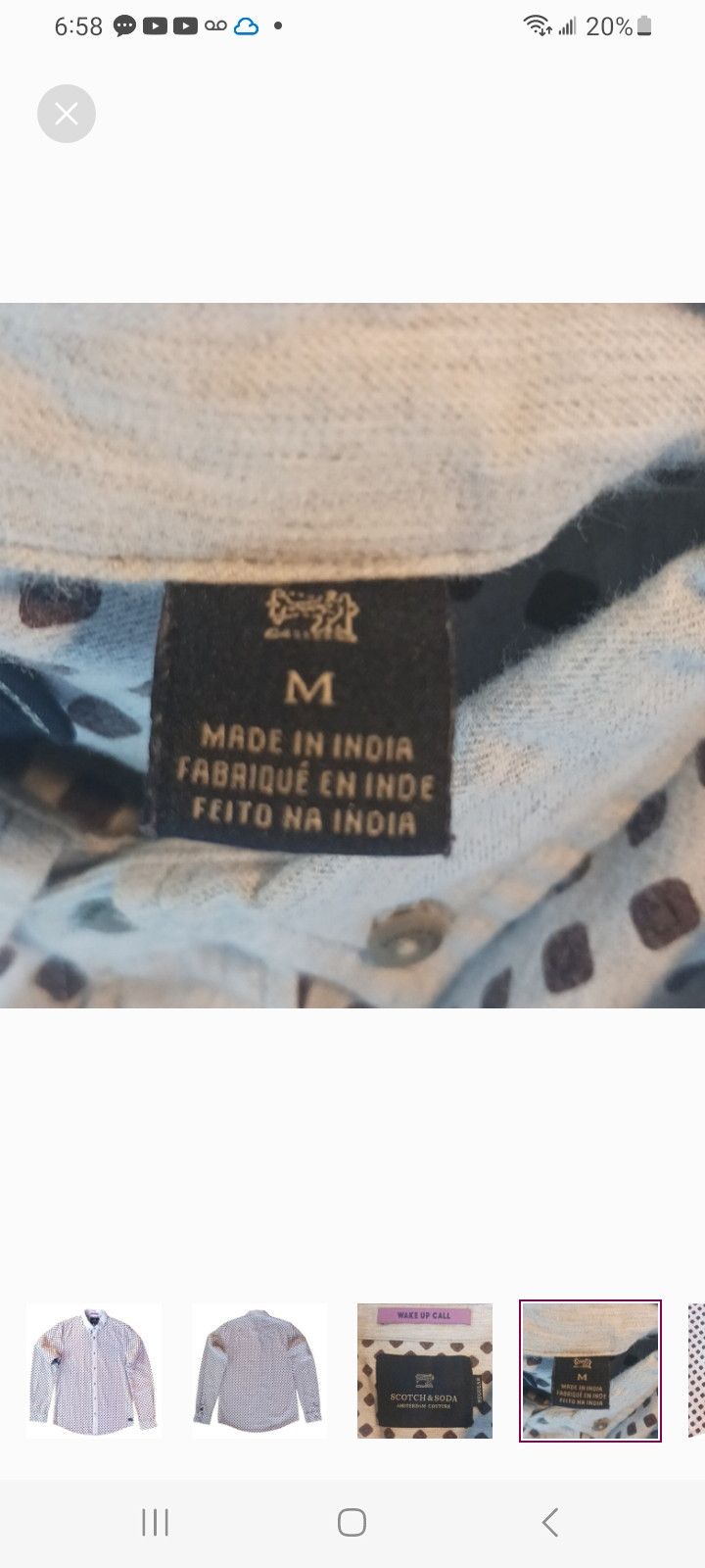 Scotch & Soda SCOTCH & SODA 'Wake Up Call' Long-Sleeve Shirt Size US L / EU 52-54 / 3 - 4 Thumbnail