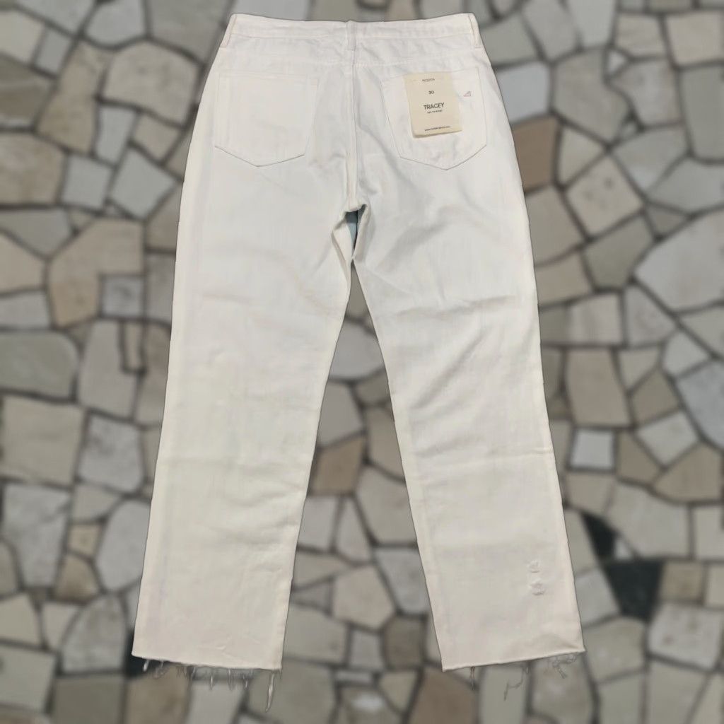 Vintage NWT Hidden Tracey Jeans Womens 30 5-Pocket Distressed Straight High Rise Blue/White Vintage No N/A Size 30" / US 8 / IT 44 - 1 Thumbnail