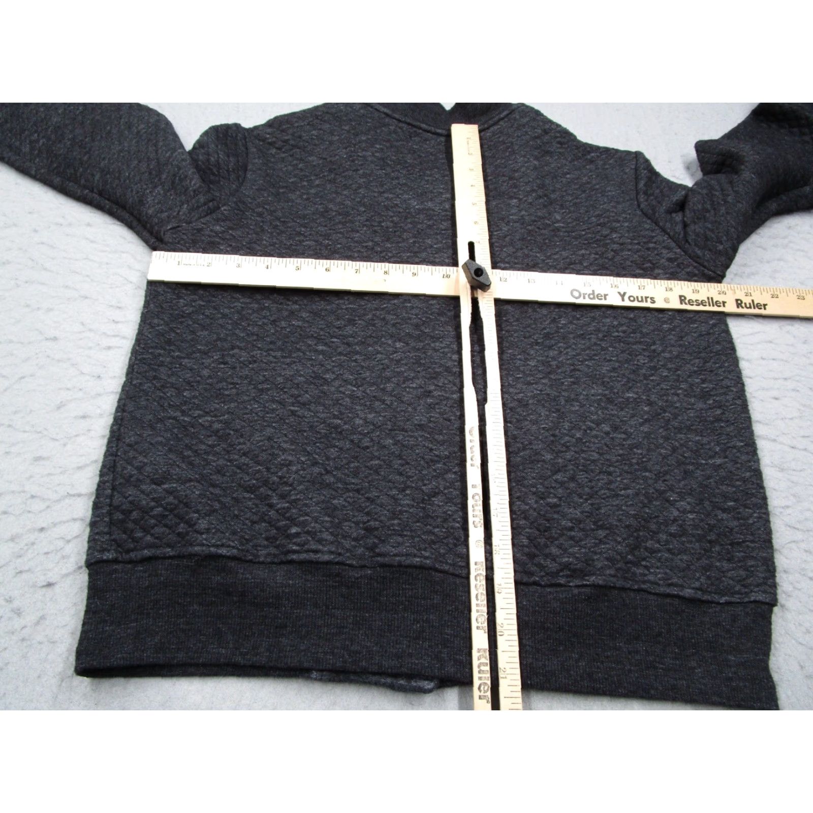 Marine Layer Marine Layer Jacket Women Large Gray Quilted Snap Front Bomber Long Sleeve Size L / US 10 / IT 46 - 3 Thumbnail