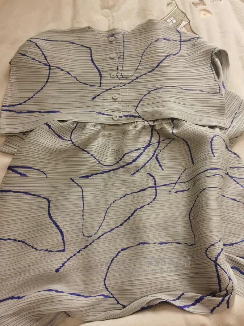 Issey Miyake Issey Miyake size:3 Gray Skirt Size 22" - 3 Thumbnail