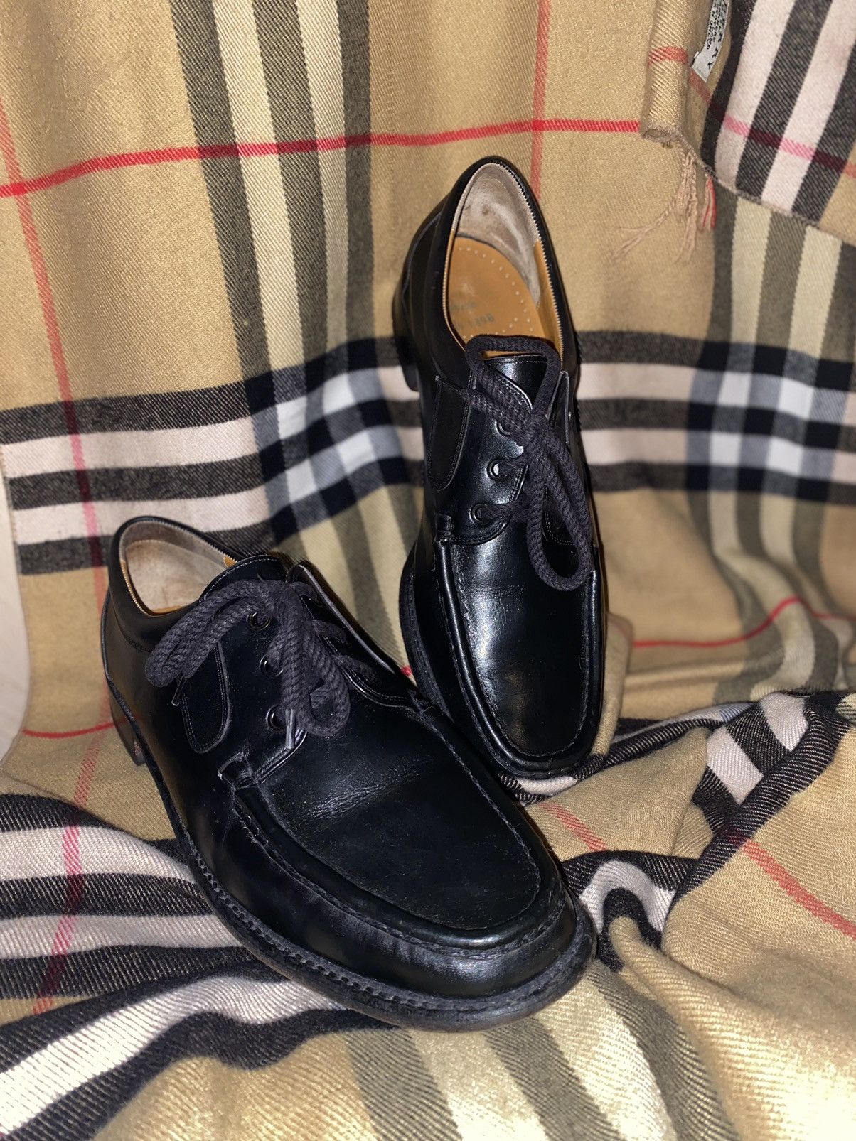 Leather Rare Greve glossy Mohawk leather derby shoes boots Size US 9 / EU 42 - 2 Thumbnail