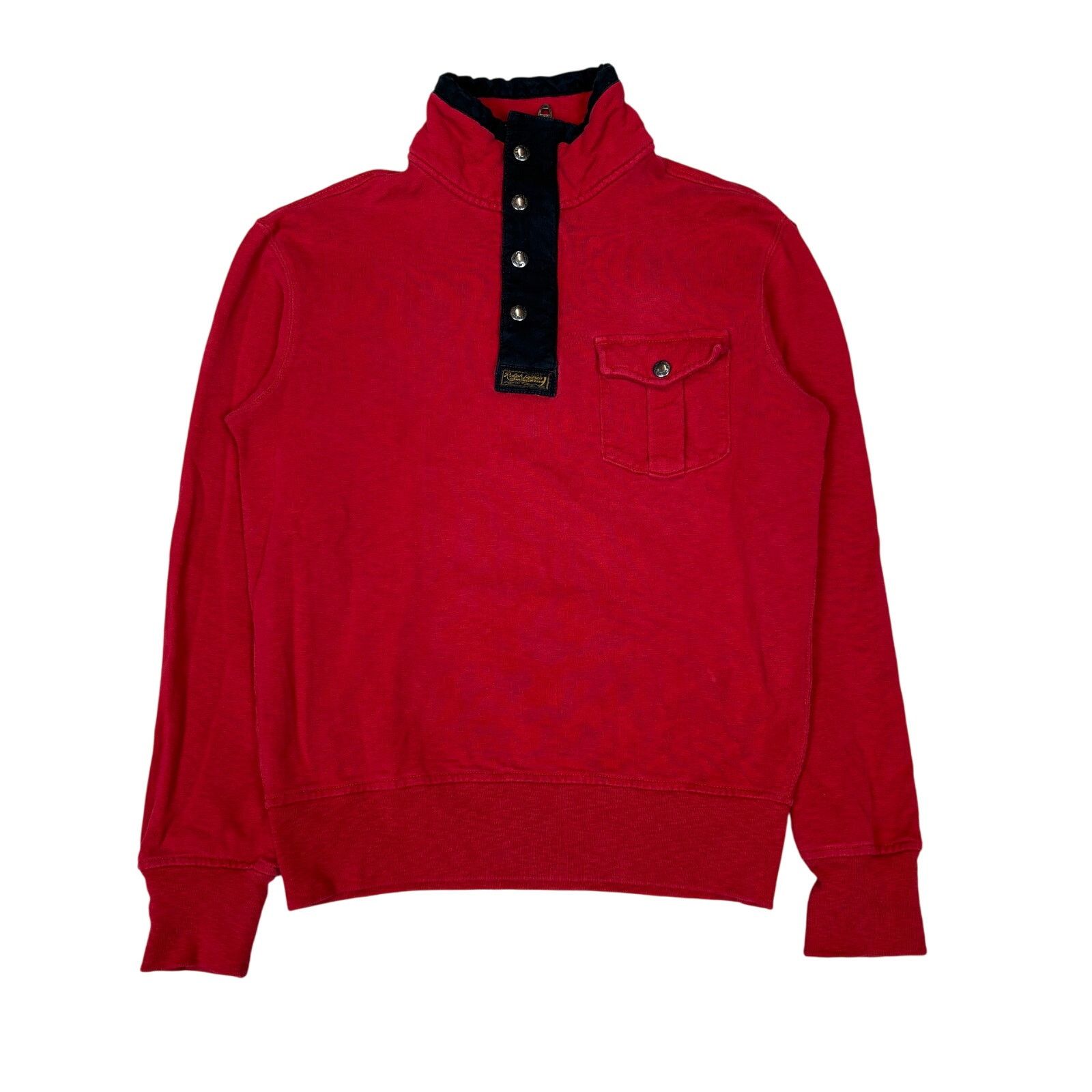 Polo Ralph Lauren VTG Polo Ralph Lauren 1/4 Zip Snap Pullover Sweatshirt S Size US S / EU 44-46 / 1 - 1 Thumbnail