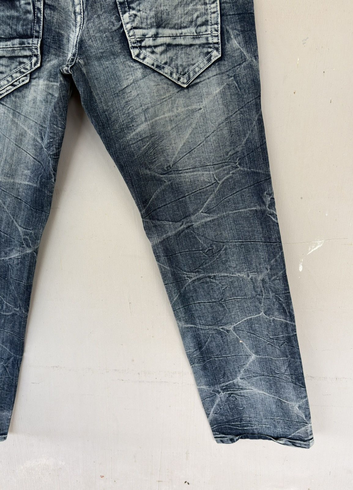 Japanese Brand Floral Cross Streetwear Double Waist Distressed Denim Size US 34 / EU 50 - 14 Thumbnail