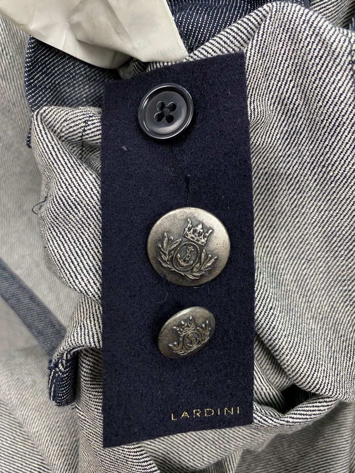 Lardini Lardini Double Breasted Denim Jacket Size US XS / EU 42 / 0 - 10 Thumbnail
