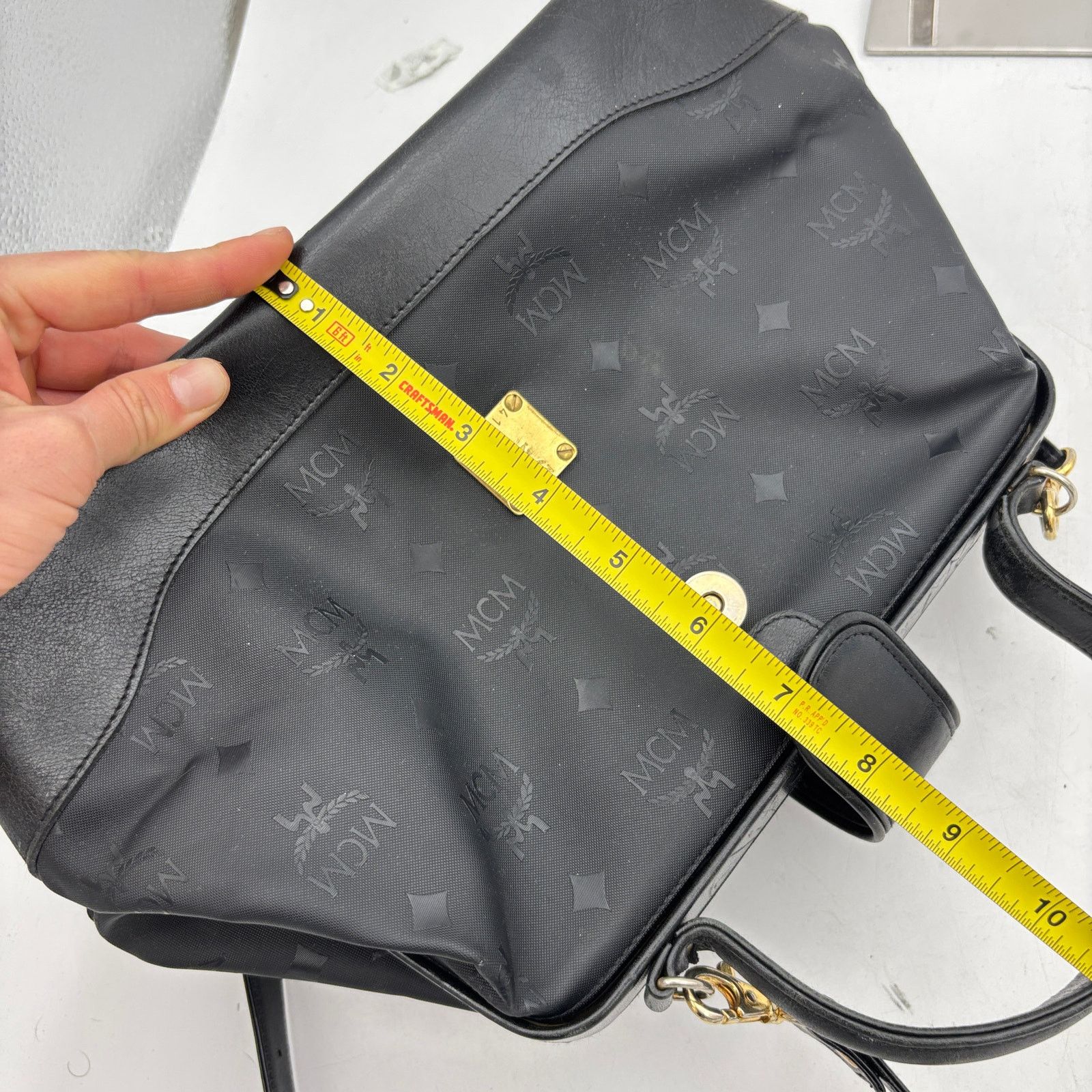 MCM × Vintage VTG 80s MCM Visetos Monogram Top Handle Shoulder Doctor Bag Size ONE SIZE - 14 Thumbnail