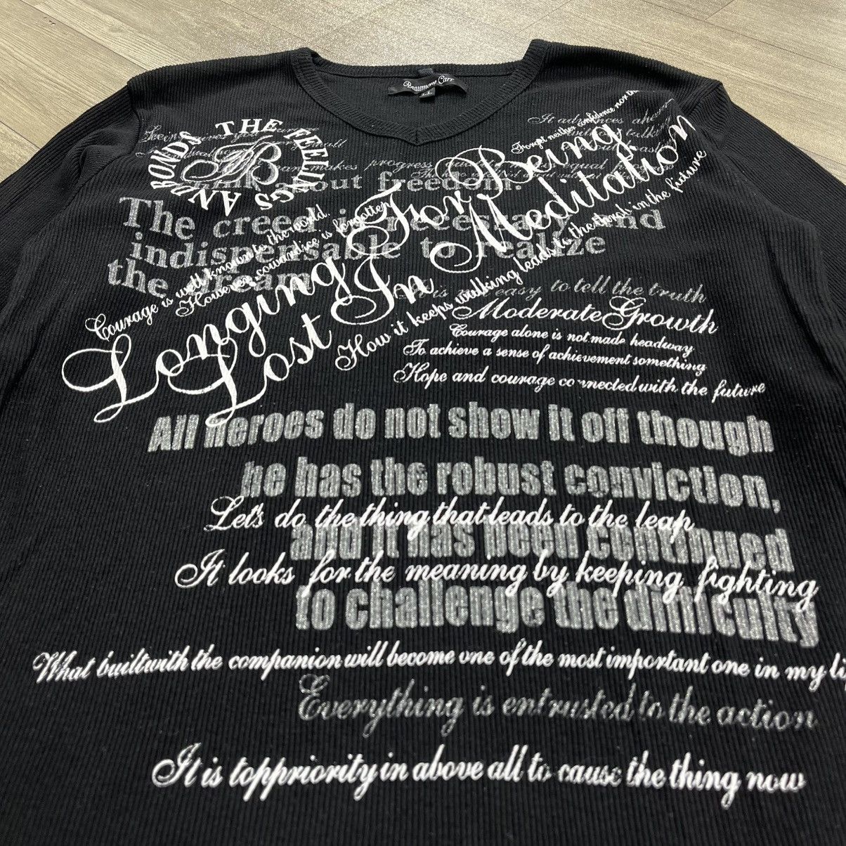 If Six Was Nine 2000s Beaumont Carr Poem Grunge Punk Lgb Style LongSleeve Size US L / EU 52-54 / 3 - 4 Thumbnail