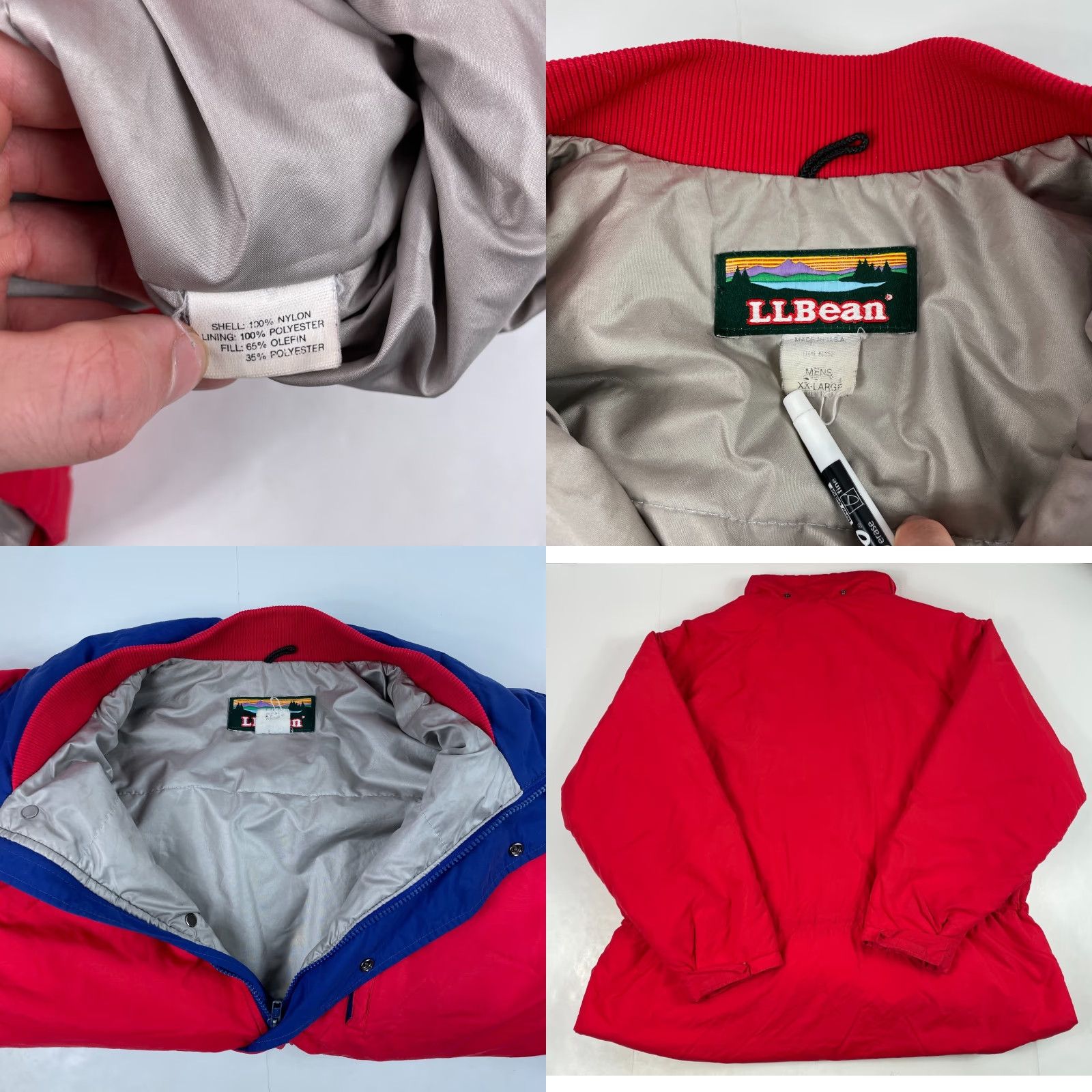 Vintage VINTAGE L.L. Bean Jacket Mens 2XL Parka Red Penobscot 90s Parka Wind-Resistant Water-Resistant Insulated Full Zip NA Size US XXL / EU 58 / 5 - 8 Thumbnail