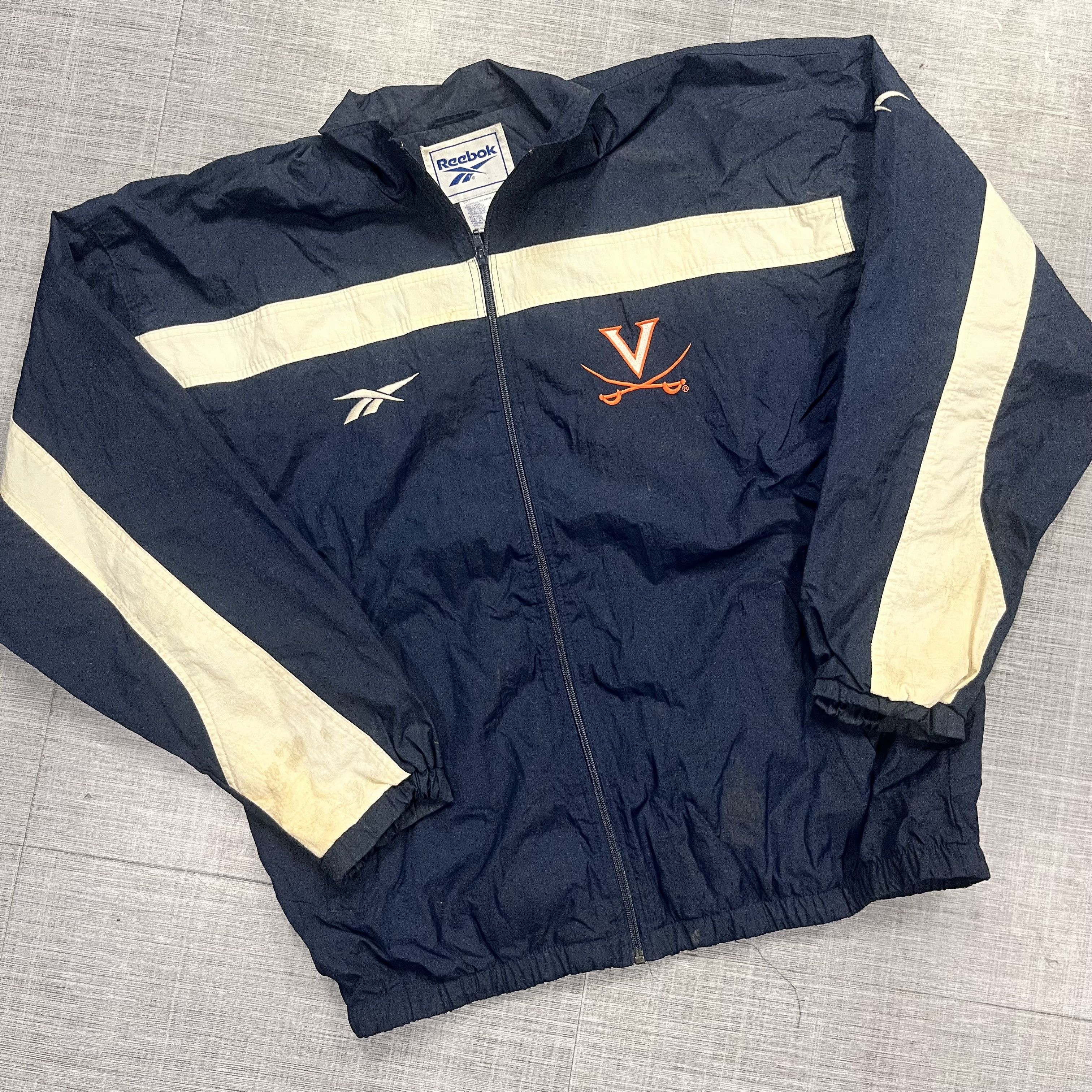 Nike × Reebok × Vintage Crazy VTG 90s Reebok UVA Lightweight Windbreaker Size US L / EU 52-54 / 3 - 1 Thumbnail