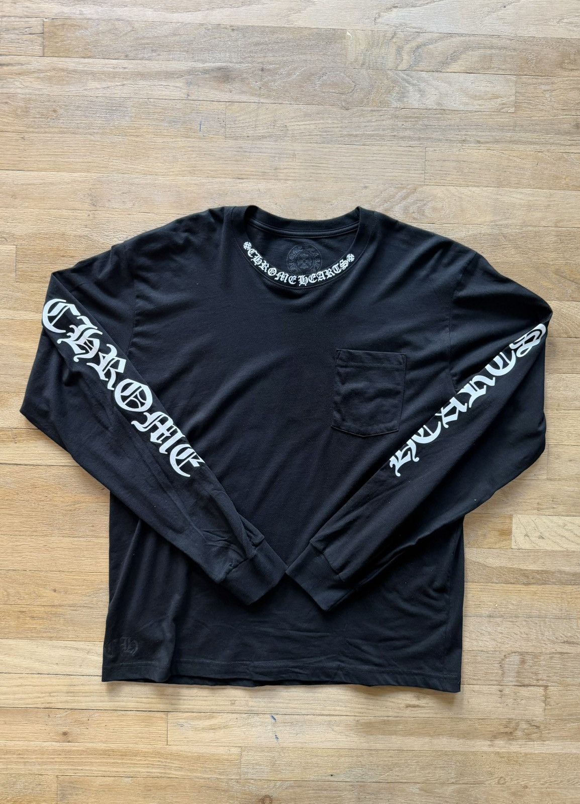 Chrome Hearts Chrome Hearts Neck Logo Shirt Black Purple XL | Grailed
