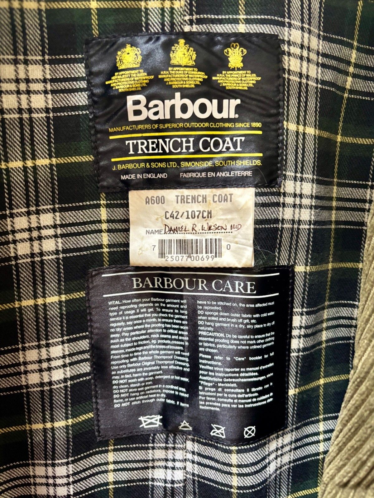 Barbour Limited Edition Vintage '94 A600 Sage Barbour Trench Coat Size US XL / EU 56 / 4 - 3 Thumbnail