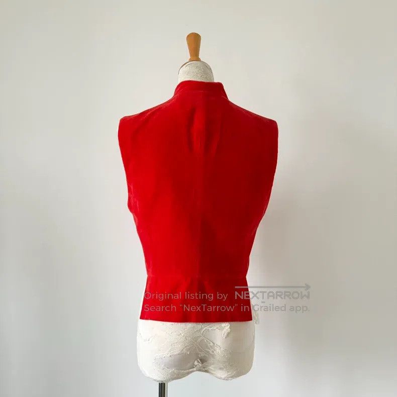 Comme des Garcons Comme Des Garcons Vintage Red Velvet Vest Size M / US 6-8 / IT 42-44 - 6 Thumbnail