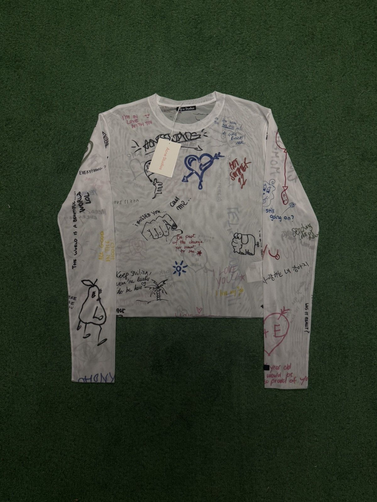 Acne Studios Acne studios tattoo print mesh longsleeve Size XXL / US 16-18 / IT 52-54 - 2 Thumbnail