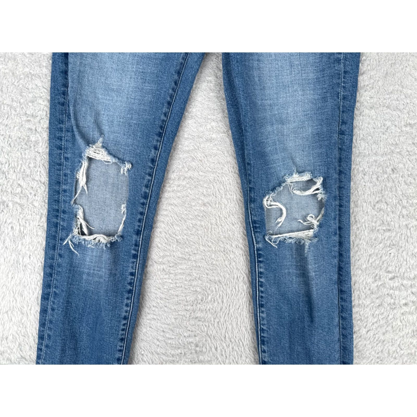 Levi's Levi's Women's 26 Blue Denim Skinny Jeans High Rise Distressed 5-Pocket Regular Fit Retro 721 Size 26" / US 2 / IT 38 - 3 Thumbnail