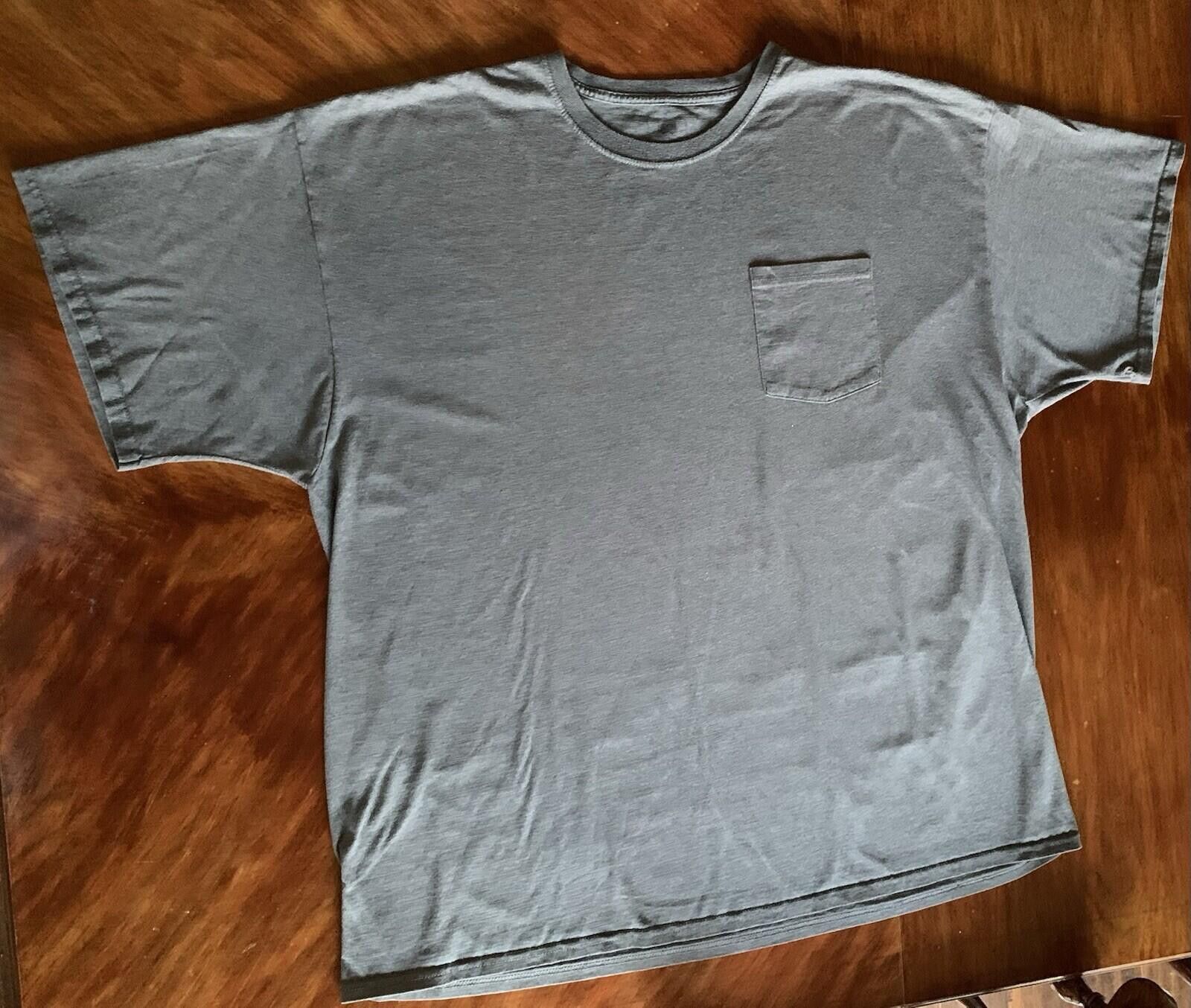 Fruit Of The Loom Men's 3XL Fruit of the Loom Gray Cotton Blend Pocket T-Shirt Size US XXL / EU 58 / 5 - 1 Thumbnail