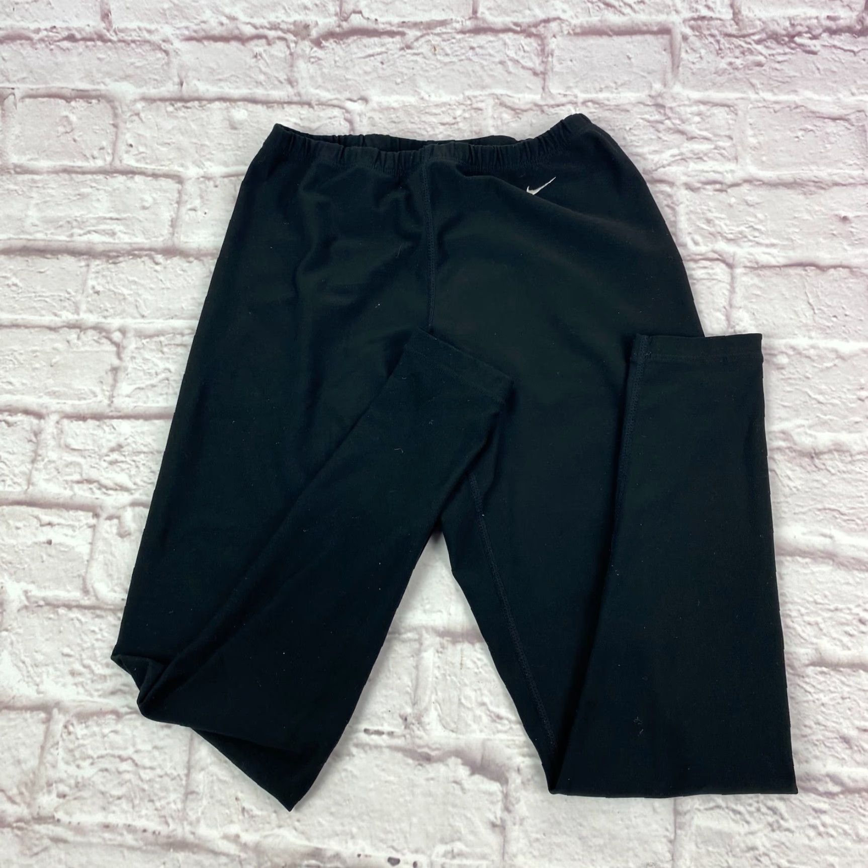 Nike Nike Leggings Teens Junior S Logo Elastic Waist Pull On Yoga Athletic Size 28" / US 6 / IT 42 - 2 Thumbnail