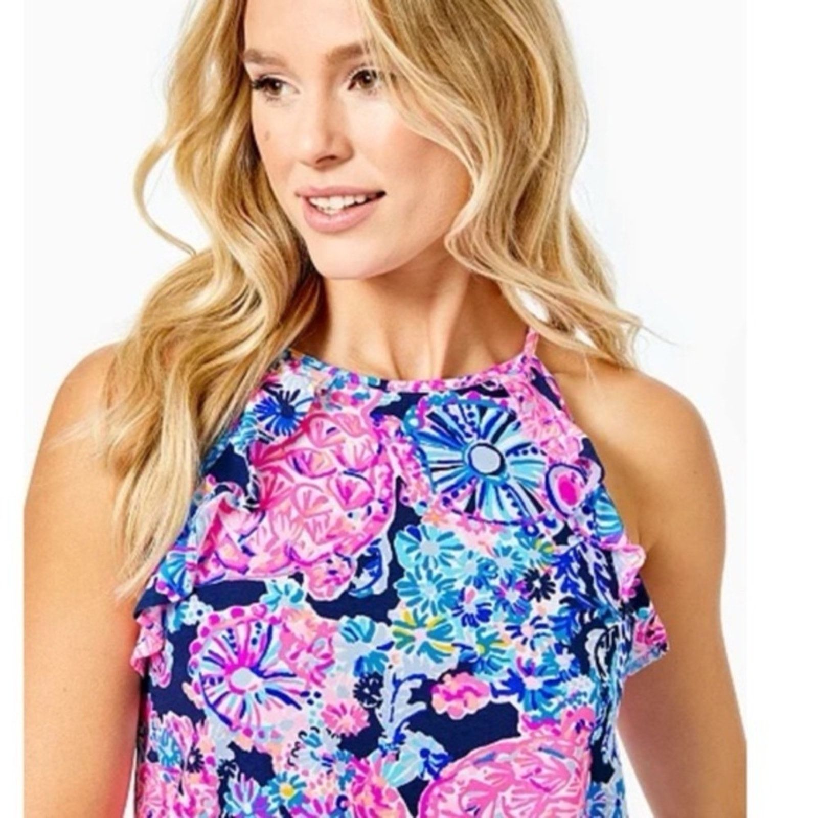 Lilly Pulitzer Lilly Pulitzer Billie Top Sleeveless Ruffle Tank Women Small Size S / US 4 / IT 40 - 2 Thumbnail