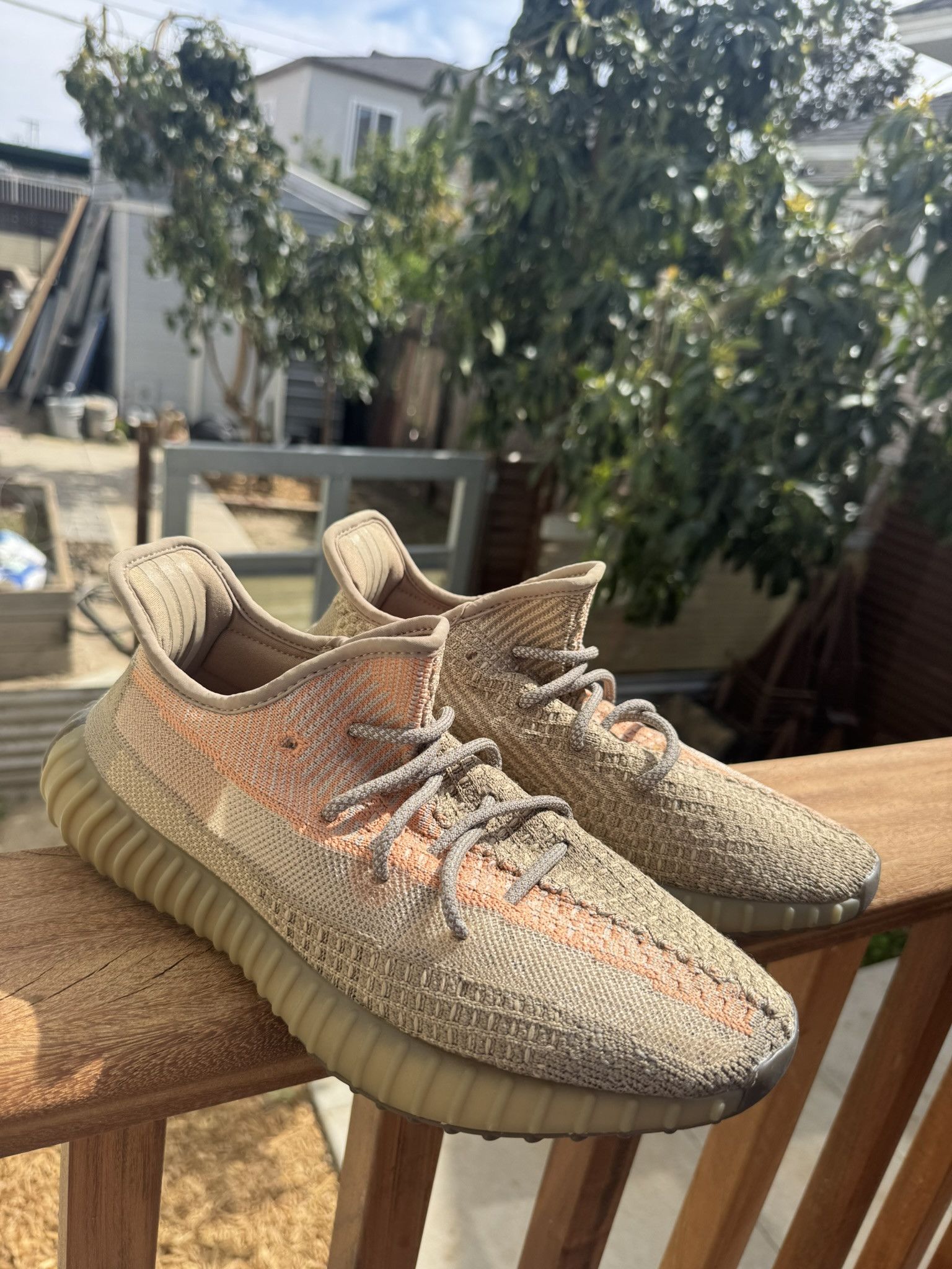Adidas × Kanye West Adidas Yeezy Boost 350 V2 Sand Taupe Size US 9.5 / EU 42-43 - 2 Thumbnail