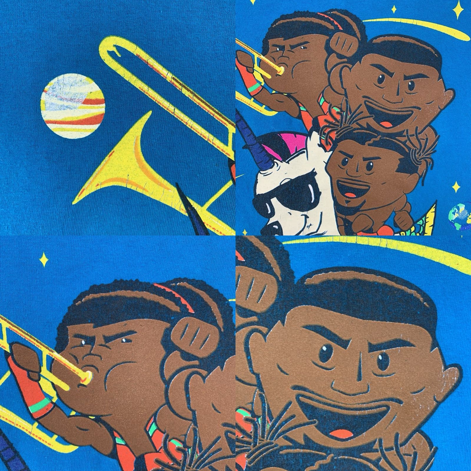 Vintage WWE The New Day Kofi Kingston T-Shirt Medium Blue Unicorn Graphic Wrestling Unisex Adults Size US M / EU 48-50 / 2 - 8 Thumbnail