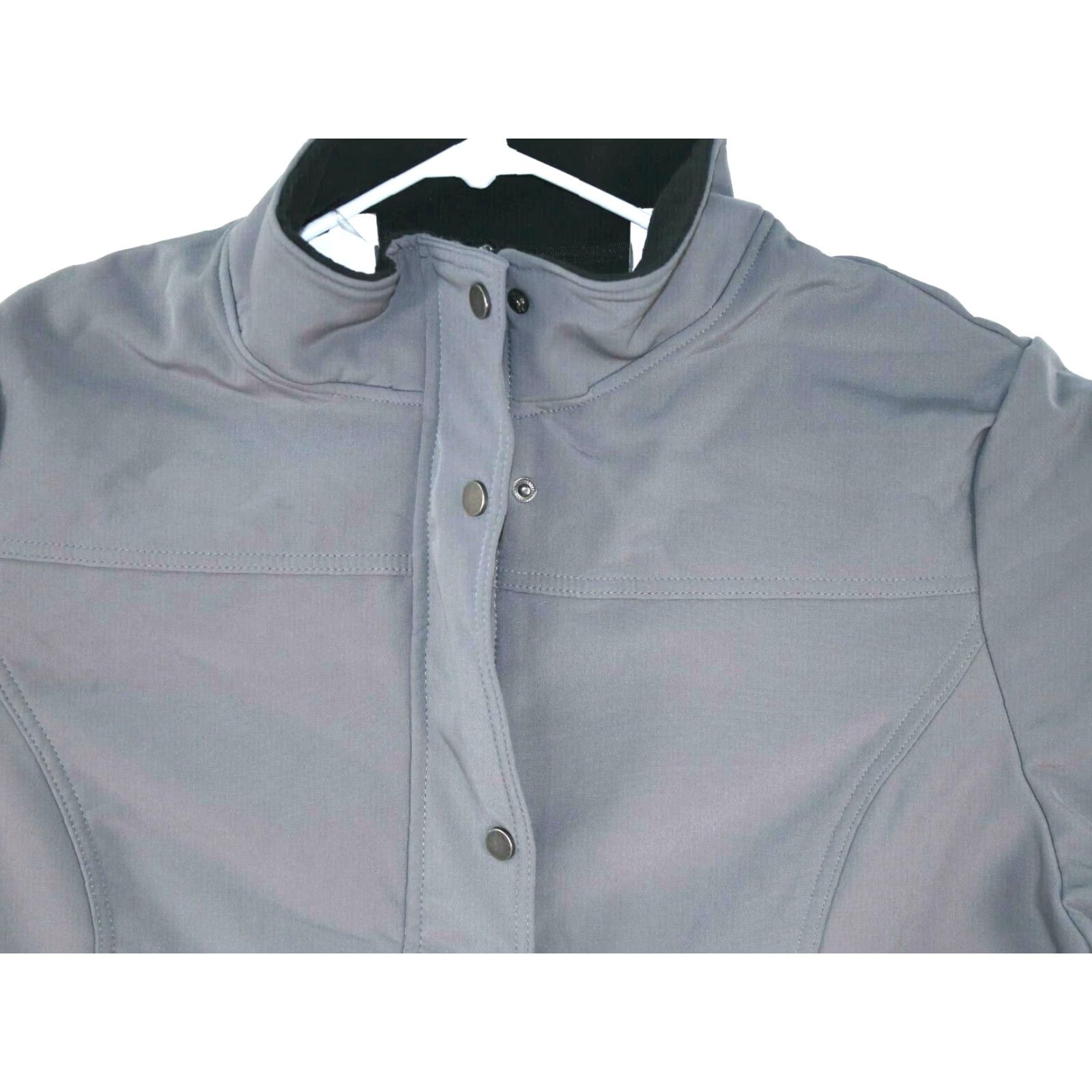 Vintage Big Chill Women's Plus Size Anorak Jacket 3XL Charcoal Gray Cotton Blend Zip Tall Collar Jacket, Plus Size Size XXL / US 16-18 / IT 52-54 - 2 Thumbnail