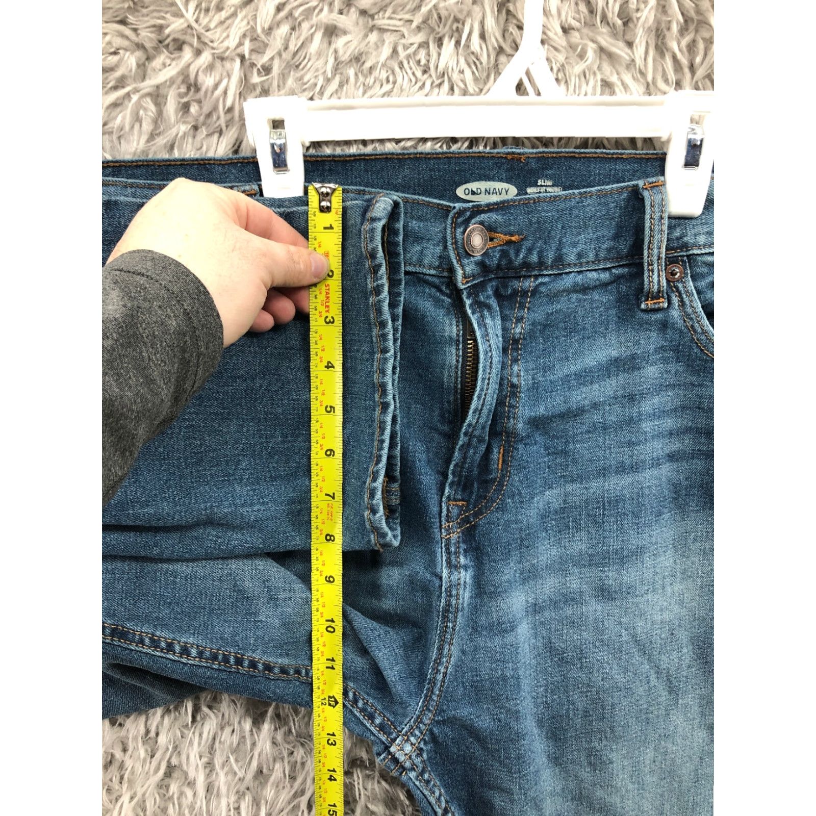Old Navy Old Navy Jeans Mens 40x30 Slim Straight Dark Wash Blue Denim Jeans Size US 40 / EU 56 - 4 Thumbnail
