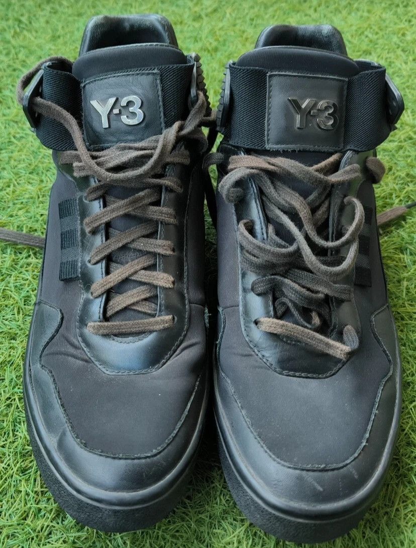 Adidas × Y-3 adidas Y-3 Yohji Yamamoto Black High Top Sneakers B35358 Size US 9 / EU 42 - 5 Thumbnail