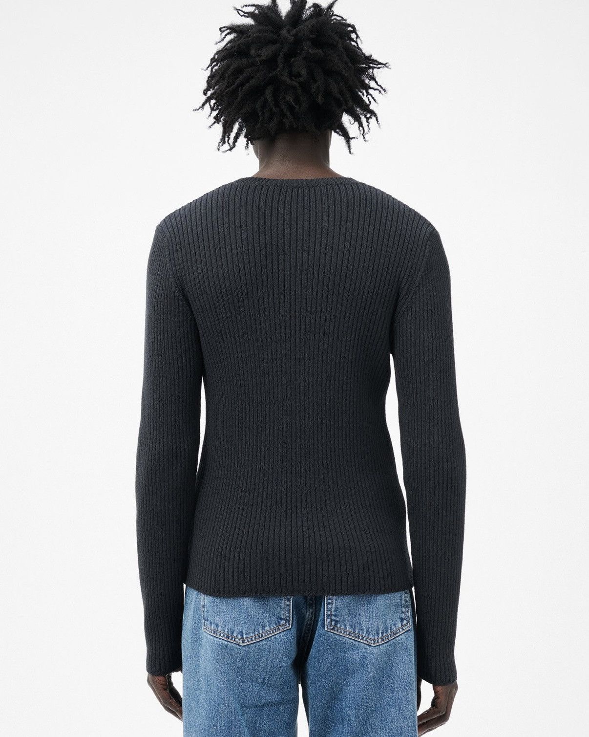 Our Legacy Our Legacy COMPACT ROUNDNECK Off Black Rustic Merino Sweater Size US M / EU 48-50 / 2 - 3 Thumbnail