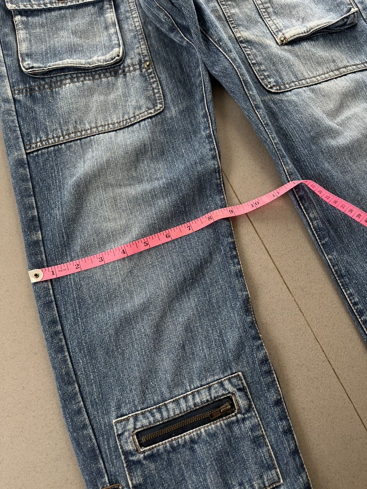 PPFM JAPANESE PPFM BONDAGE MULTI POCKET ZIPPER DENIM PANTS Size US 32 / EU 48 - 13 Thumbnail
