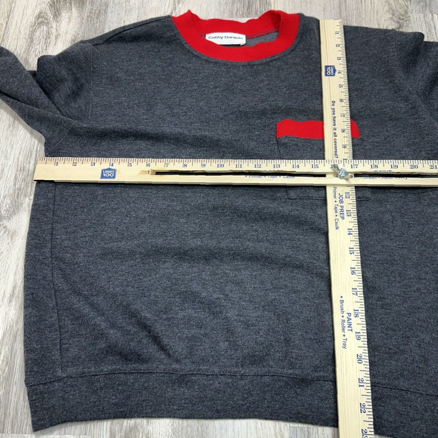 Vintage VINTAGE Cathy Daniels Women's Gray Sweater Pullover Crew Neck Sz L Size L / US 10 / IT 46 - 2 Thumbnail