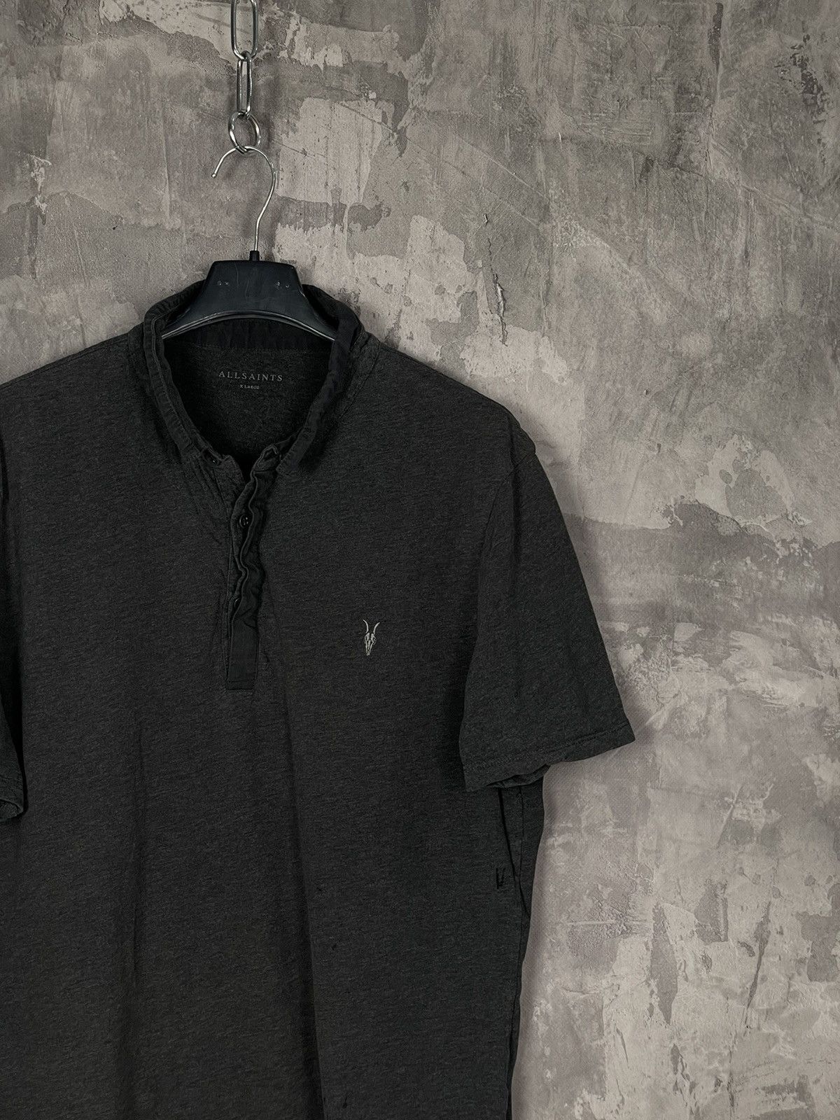 Allsaints × Vintage Allsaints Luxury Basic Logo Polo T-Shirt Size US XL / EU 56 / 4 - 4 Thumbnail