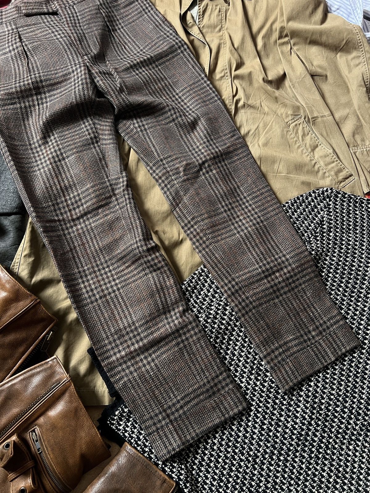 Tom Ford Tom Ford Striped Brown Wool+Silk Pants Trousers Size 28" / US 6 / IT 42 - 8 Thumbnail