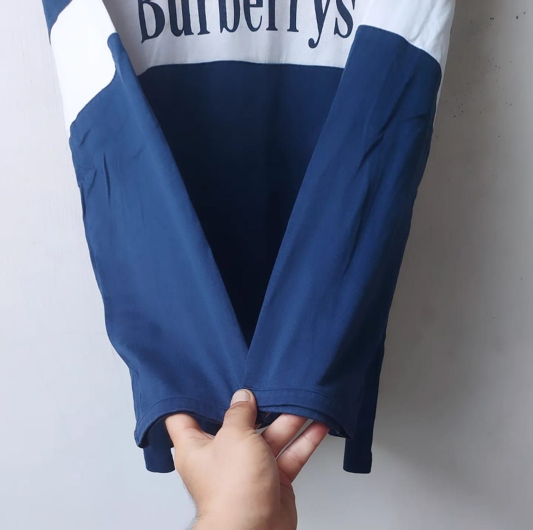 Burberry × Burberry Prorsum × Vintage VTG BURBERRY HALF BUTTON LONG SLEEVE Size US L / EU 52-54 / 3 - 5 Thumbnail