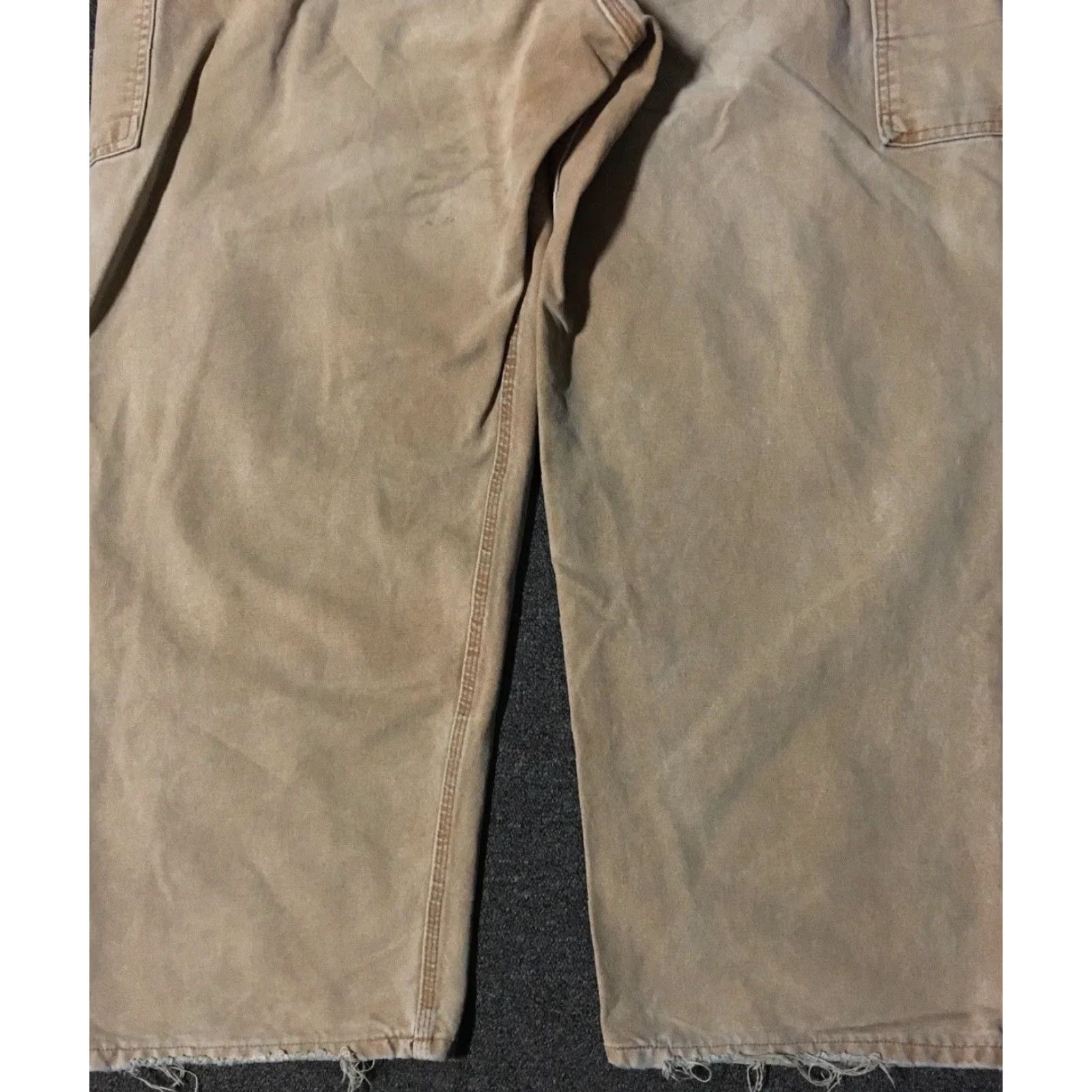 Carhartt VINTAGE Carhartt Overalls Trucker Grunge 90s 80s Biker Punk Distressed Tan 48 Men Double Knee Workwear Jeans Size US 32 / EU 48 - 6 Thumbnail