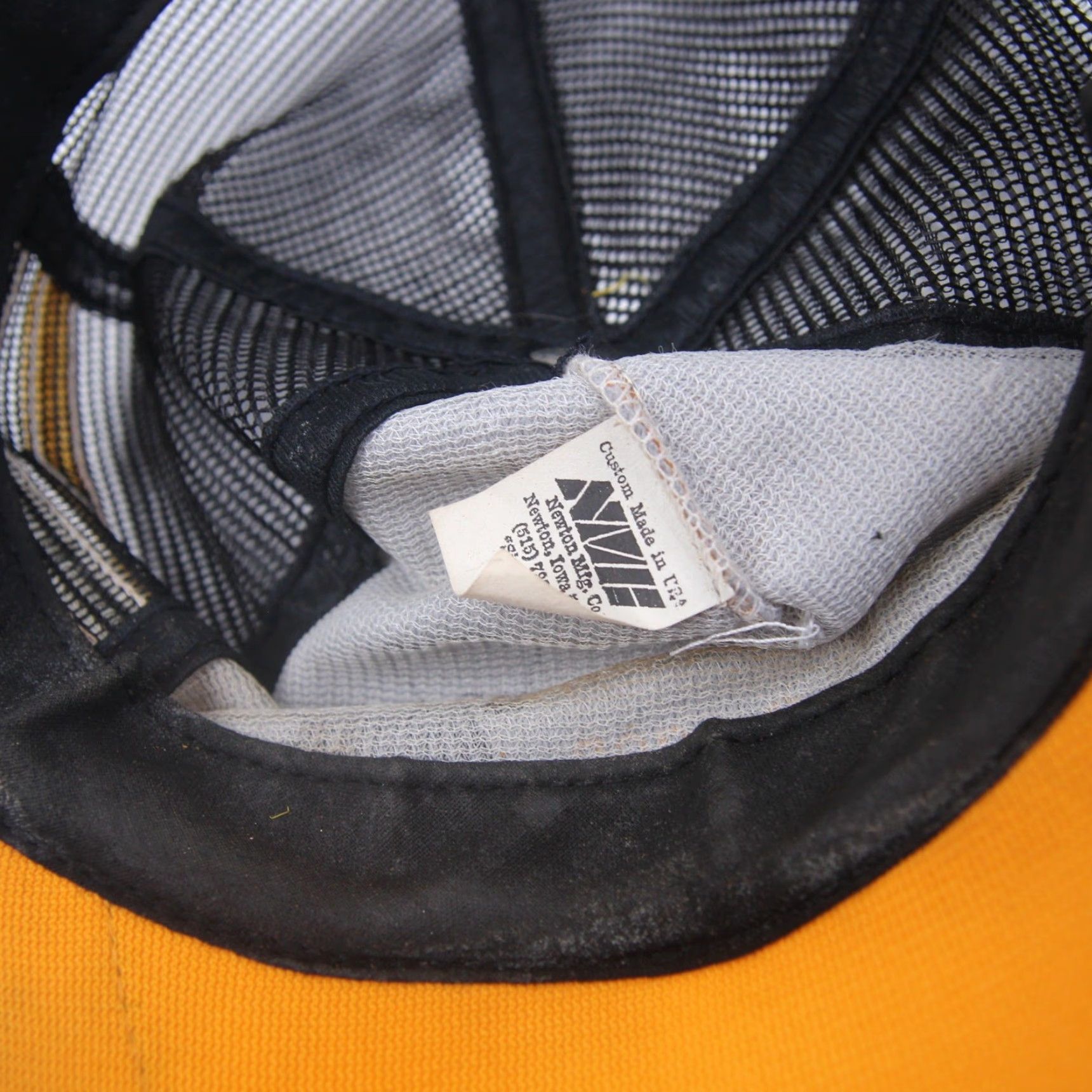 Vintage VINTAGE Trucker Hat 3 Stripe Tri Bar Sumpter Junction Train Station Gray Yellow Adjustable Men Size ONE SIZE - 7 Thumbnail