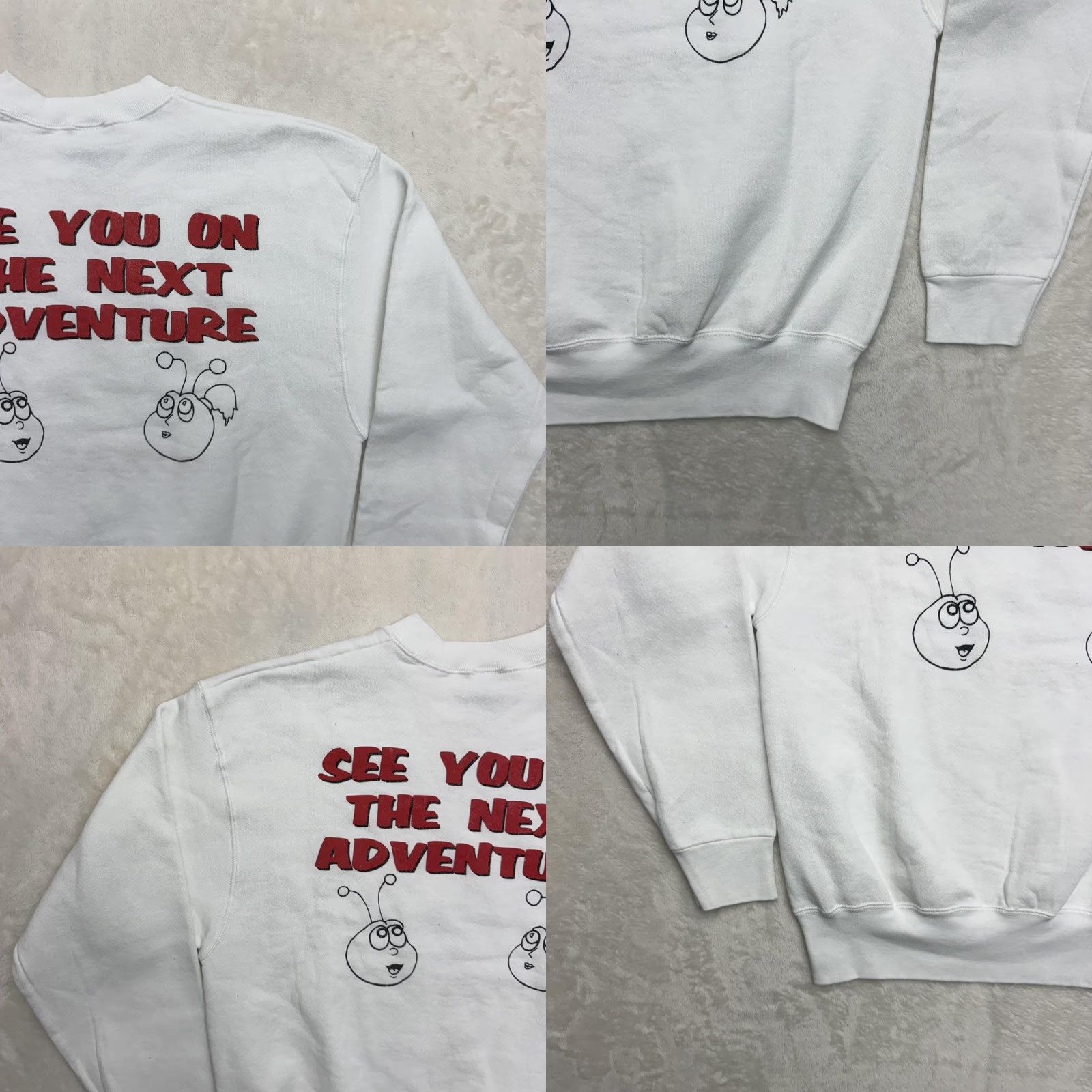 Fruit Of The Loom VINTAGE Billy Bee Productions Sweatshirt Mens M White Graphic Print 90s Size US M / EU 48-50 / 2 - 9 Thumbnail