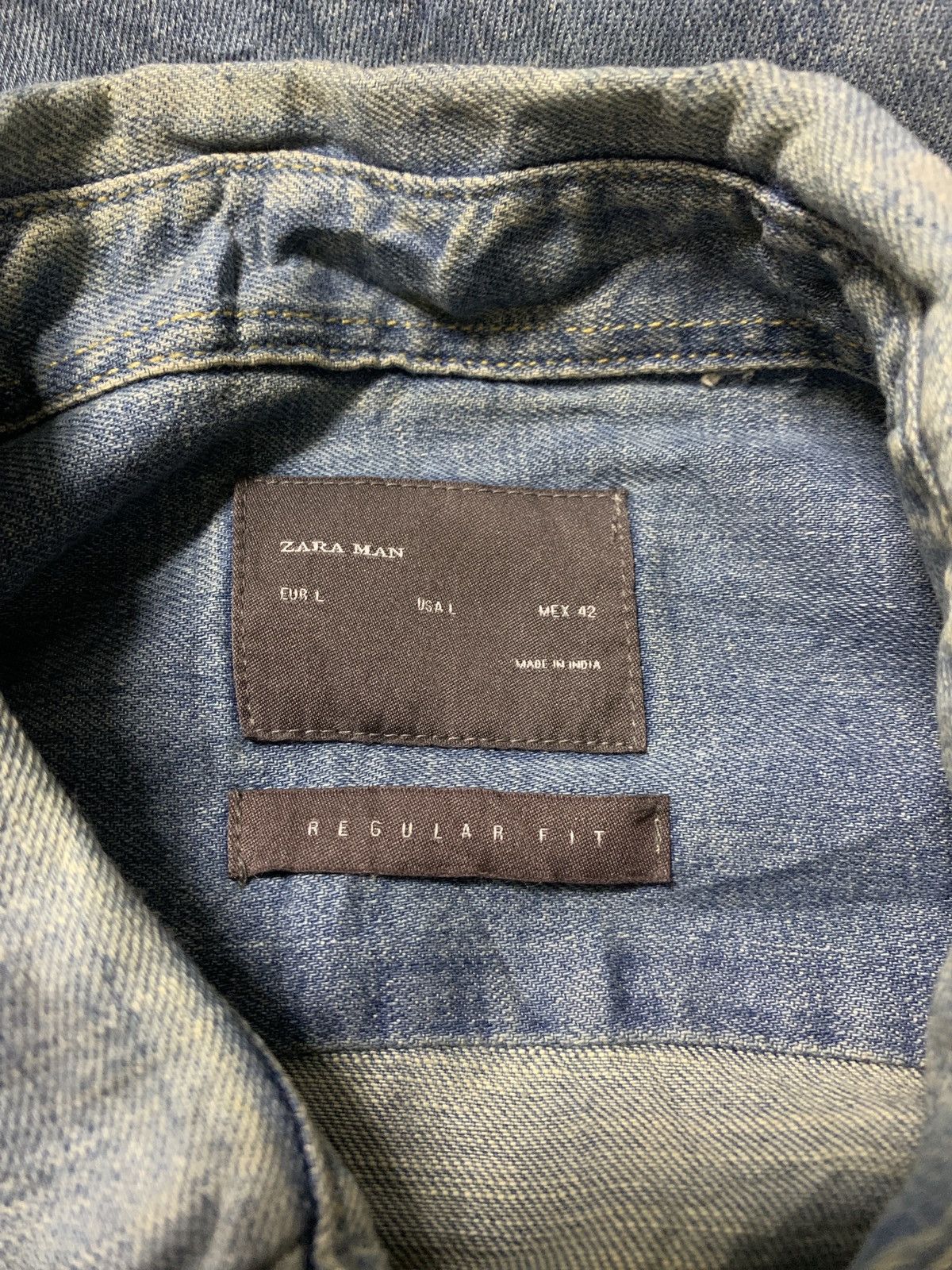 Zara Zara Distress Denim Jacket Size US L / EU 52-54 / 3 - 16 Thumbnail
